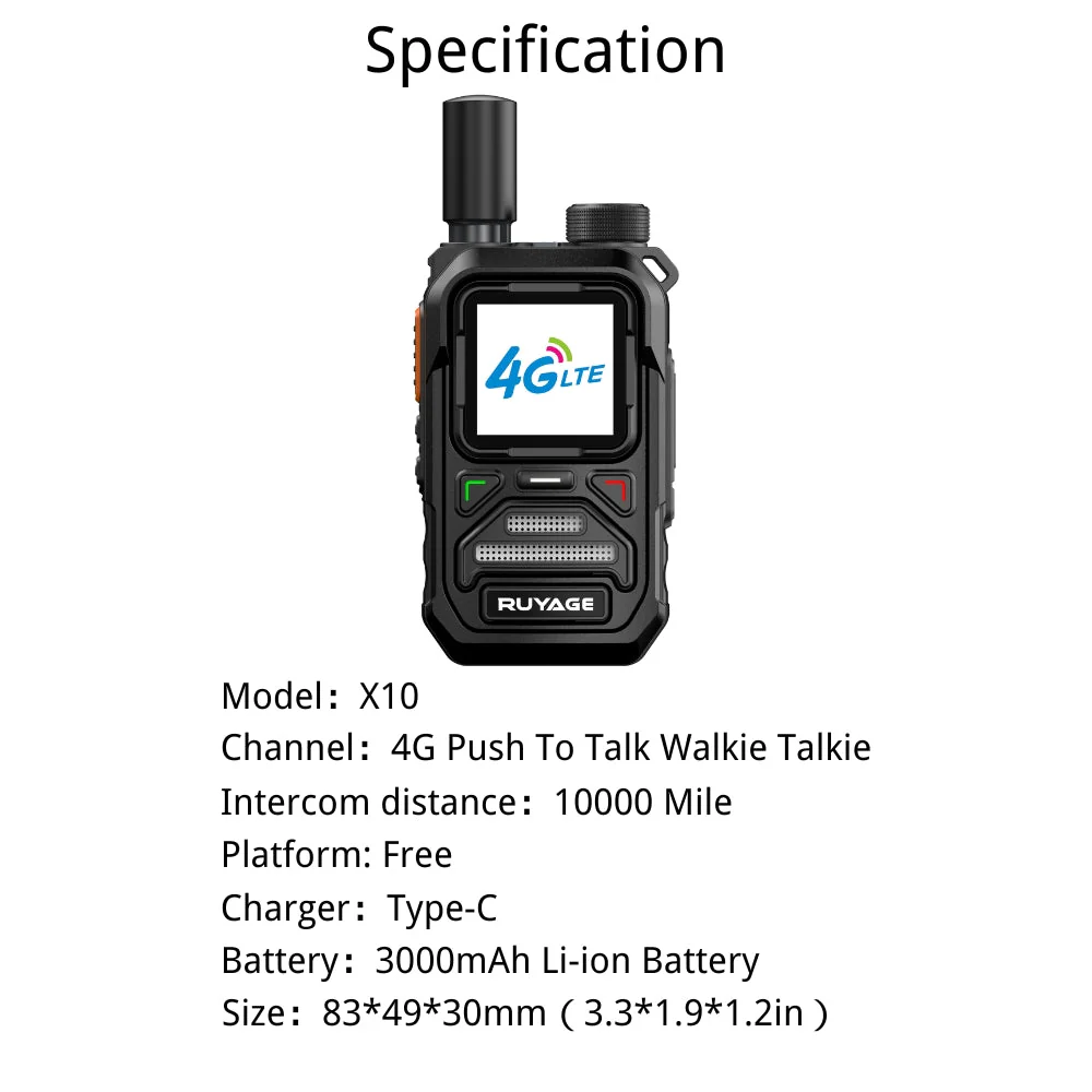 Ruyage Radio Nationwide PTT Walkie-Talkie(X10) - Image 2