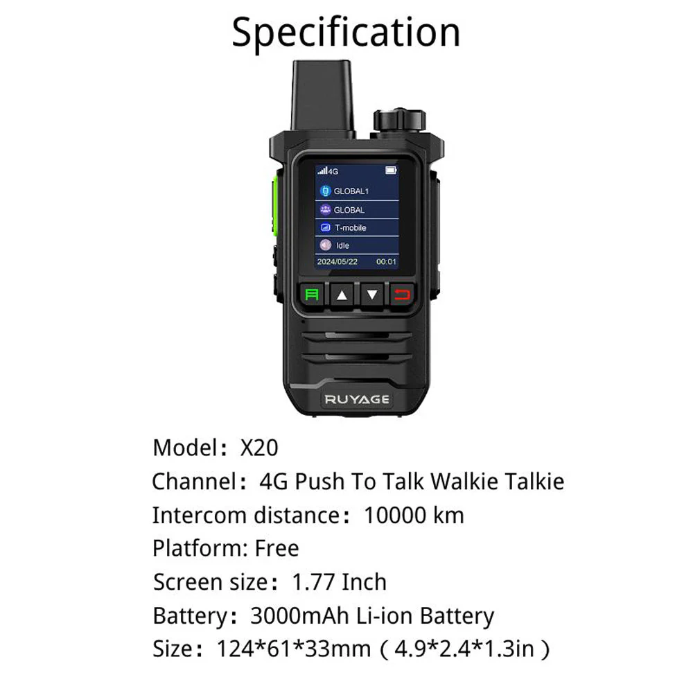 Ruyage Radio Nationwide PTT Walkie-Talkie(X20) - Image 3