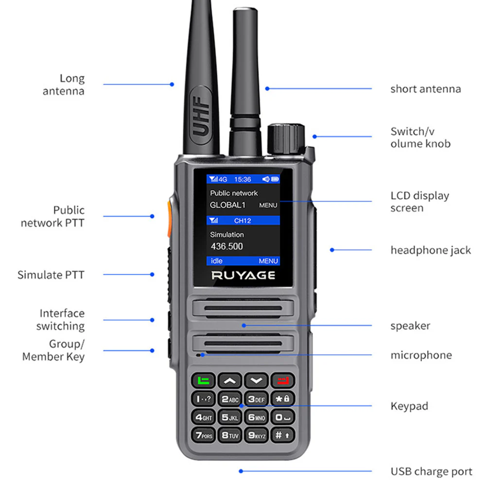 Ruyage Radio Nationwide PTT Dual-Mode Walkie-Talkie(X30) - Image 5