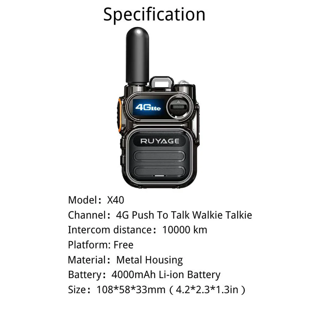 Ruyage Radio Nationwide PTT Walkie-Talkie(X40) - Image 3
