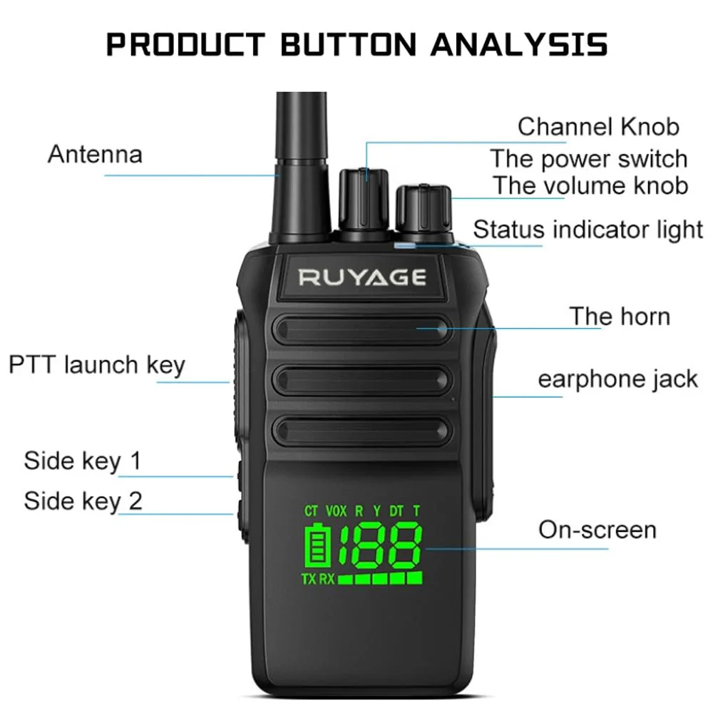 Ruyage Radio Waterproof Walkie-Talkie(T40) - Image 5