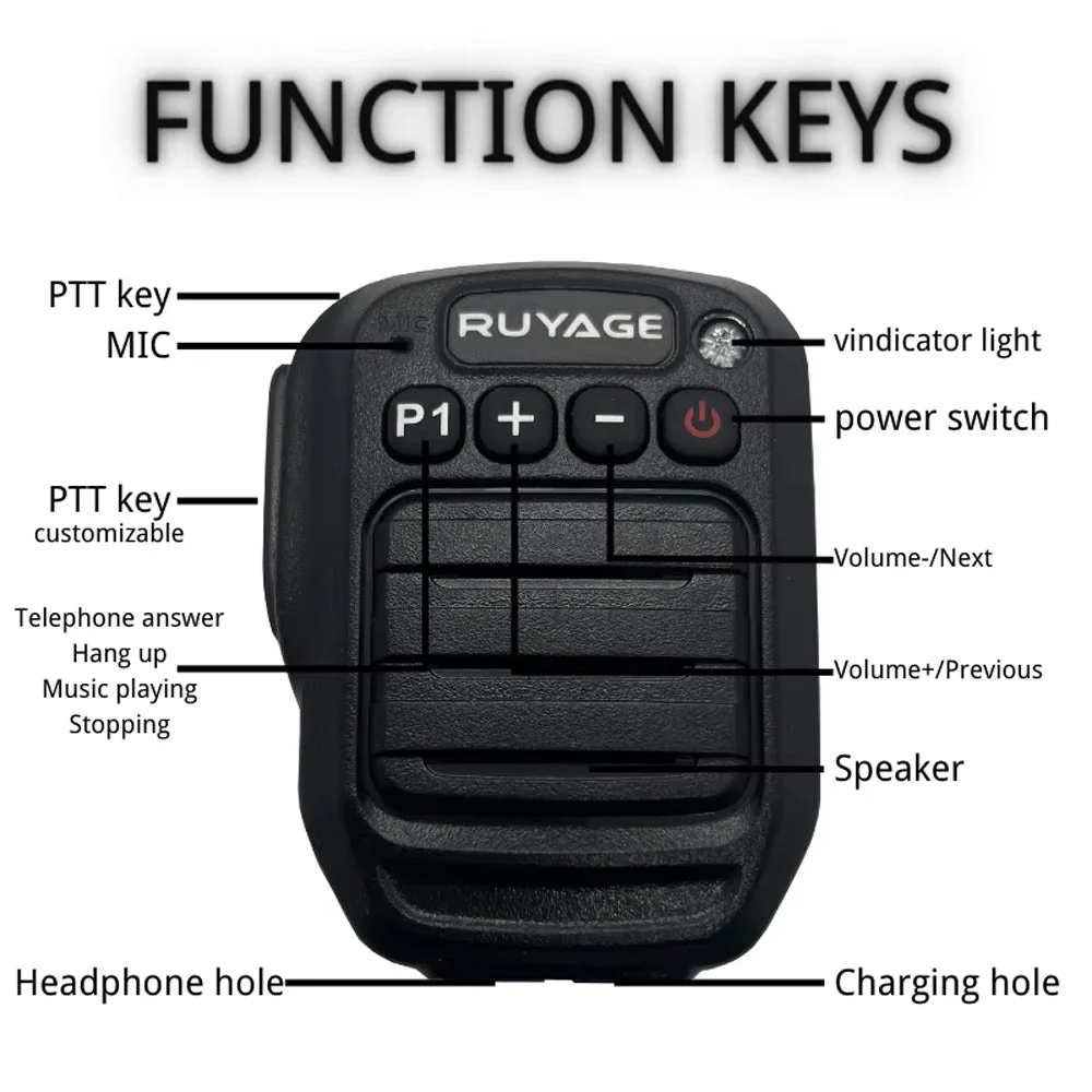 Ruyage Radio Zello Bluetooth Handheld Microphone(HB980) - Image 3