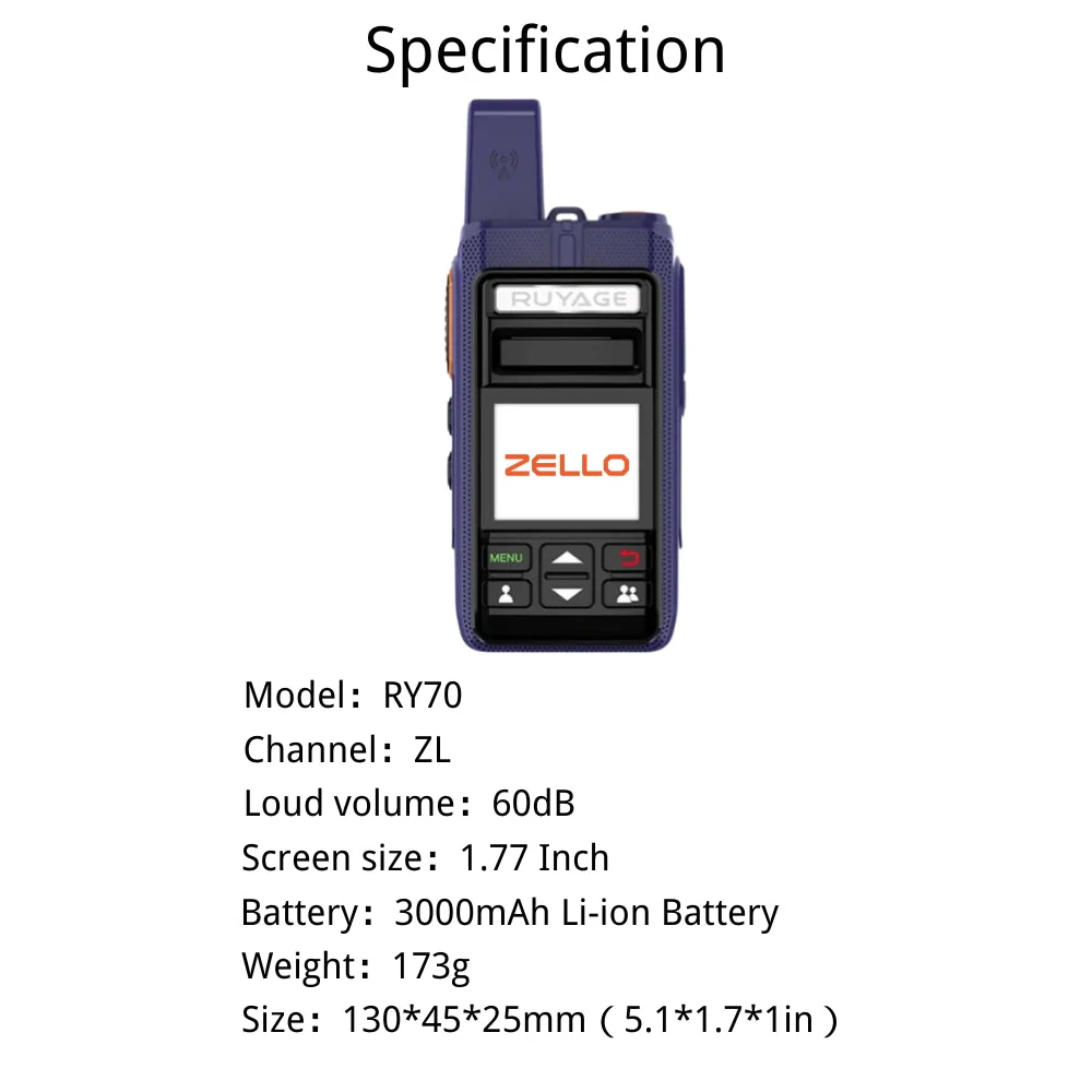 Ruyage Radio Zello Walkie-Talkie(RY70) - Image 4