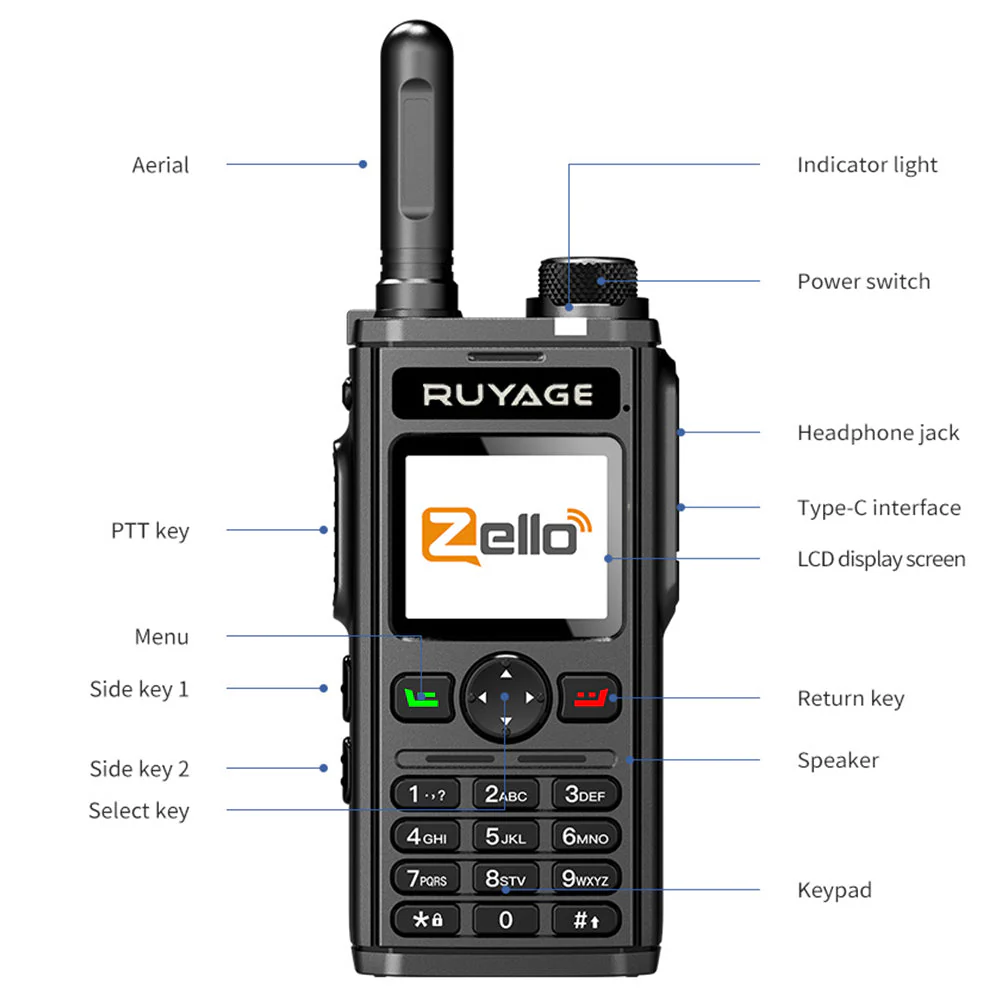 Ruyage Radio Zello Walkie-Talkie(RY98) - Image 5