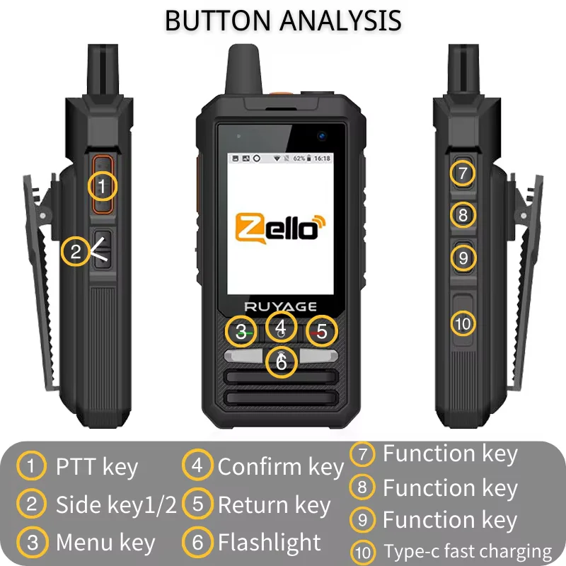 Ruyage Radio Zello Walkie-Talkie(ZL80) - Image 6
