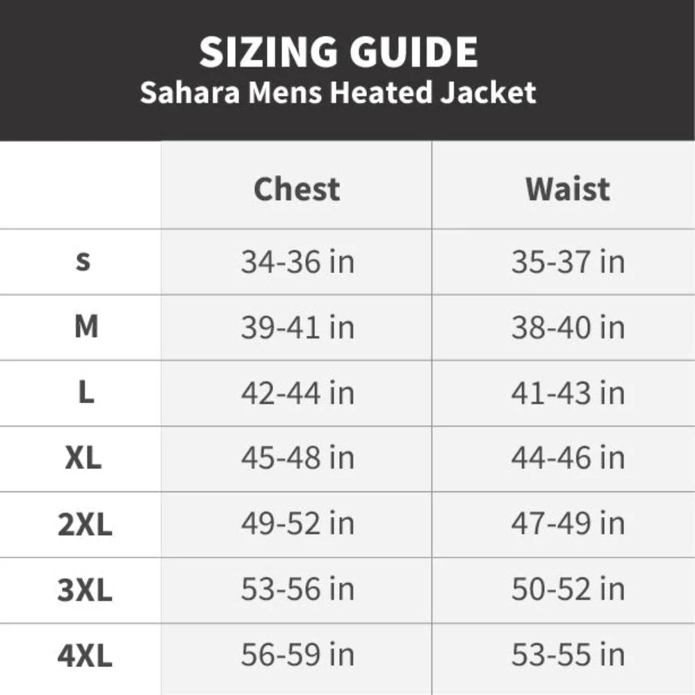 Sahara Mens Heated Jacket - Image 7