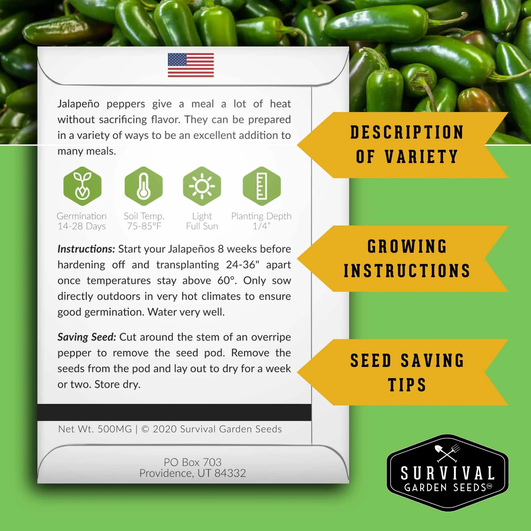 Salsa Garden Seed Collection – 5 Heirloom Non-GMO Varieties for Homemade Red & Green Salsa, Fresh Cooking & Food Preservation - Image 3