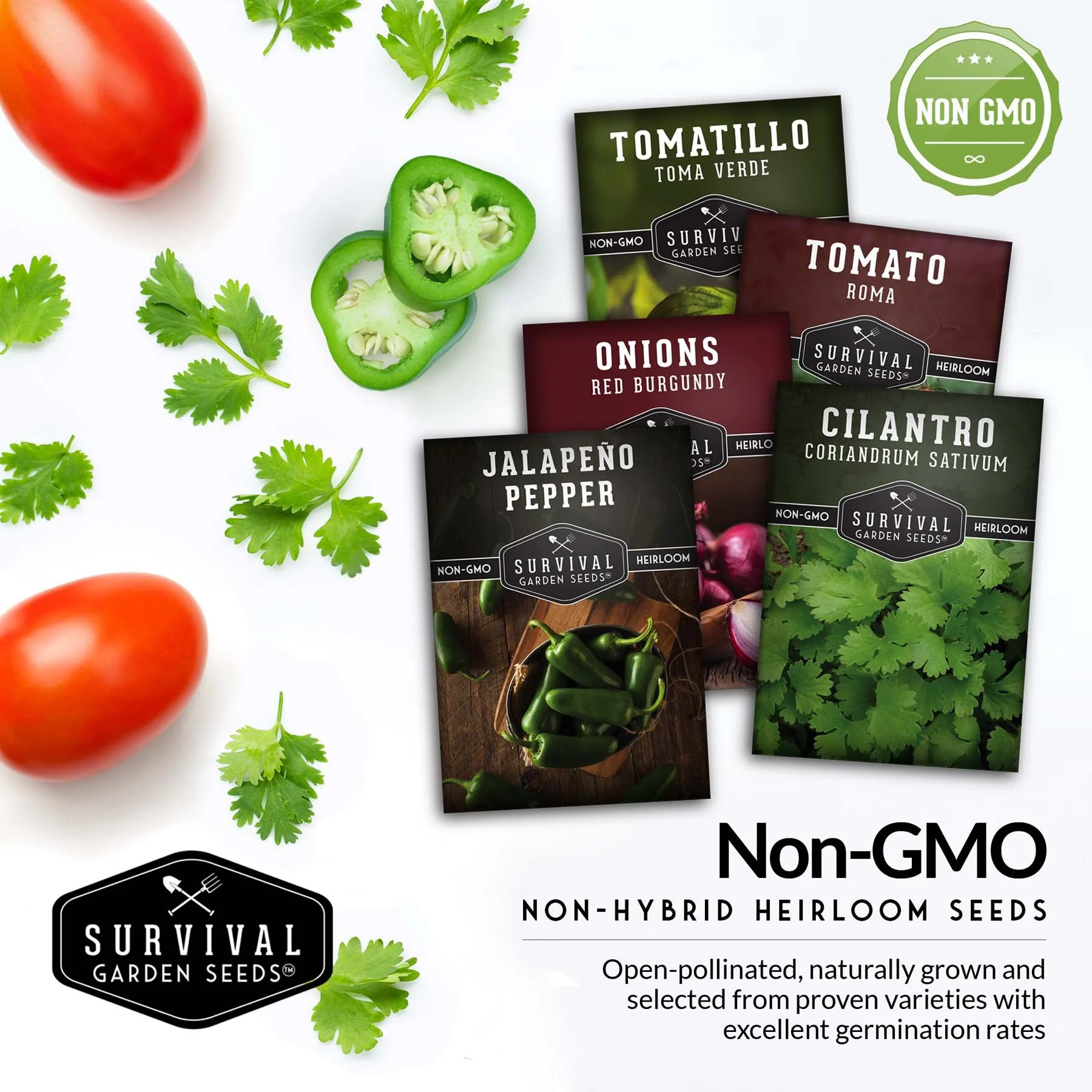 Salsa Garden Seed Collection – 5 Heirloom Non-GMO Varieties for Homemade Red & Green Salsa, Fresh Cooking & Food Preservation - Image 6