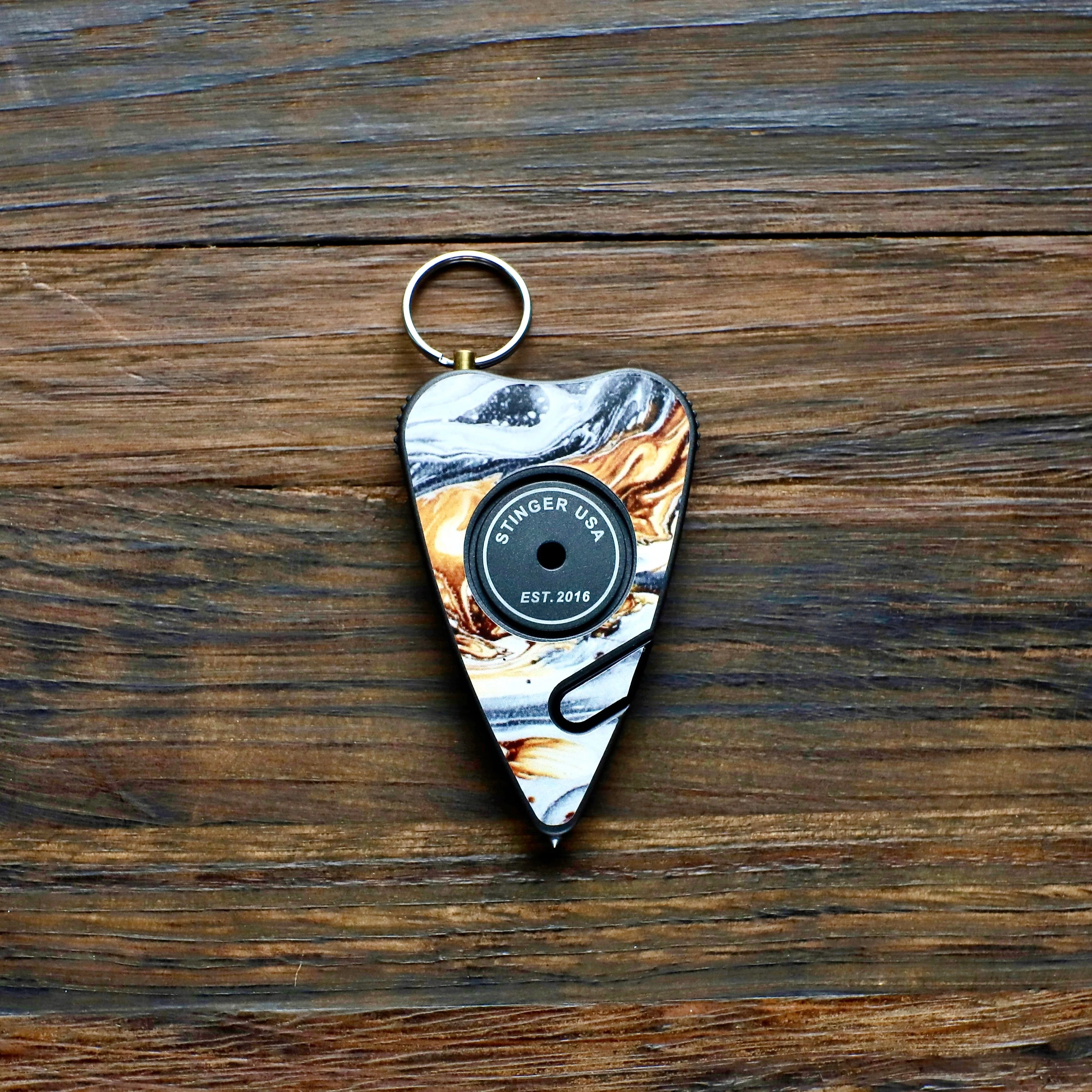 Secure Alert Personal Safety Keychain Alarm (Black Marble) - Image 3