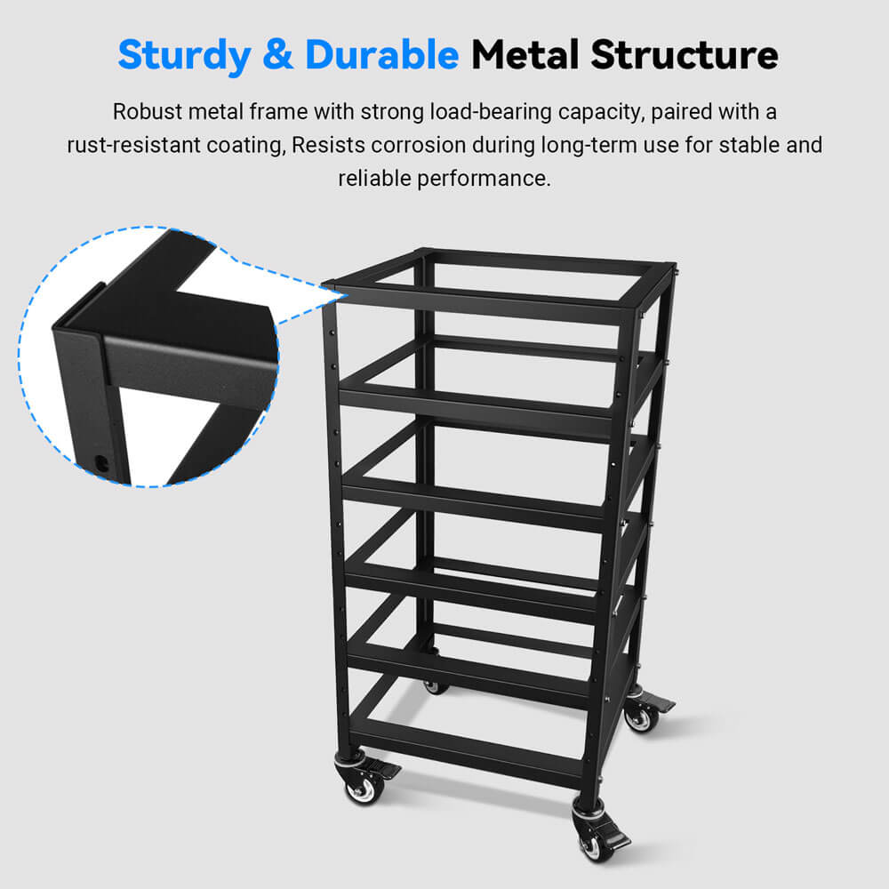 SunGoldPower 5-Layer Battery Rack for  3U Server Rack Battery - Image 4