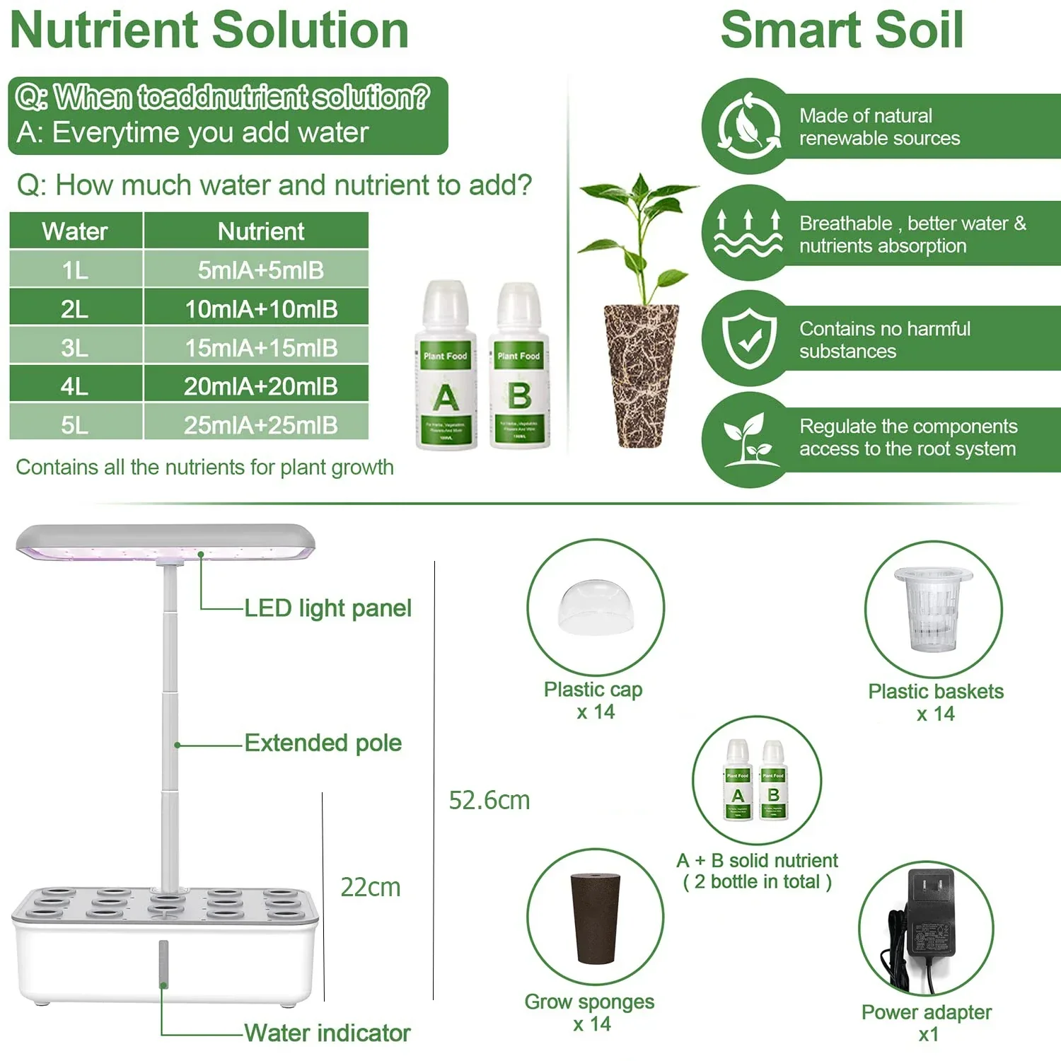 Smart WiFi Hydroponic Growing System Indoor Herb Garden LED Grow Light - Image 6