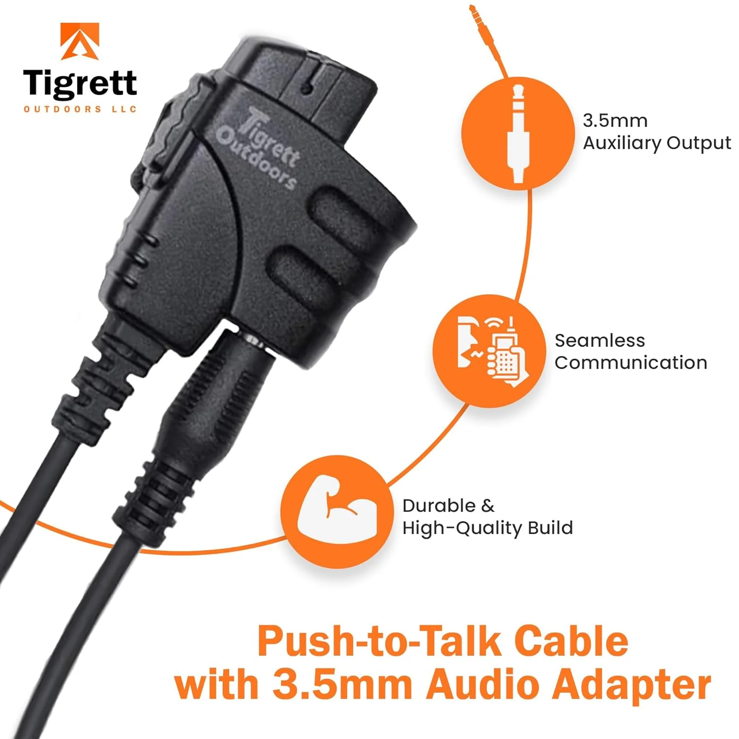 SMC cable (Shoot, Move, Communicate) Baofeng, Yaesu radios to Auxiliary Port for Electronic Earmuffs - Image 5