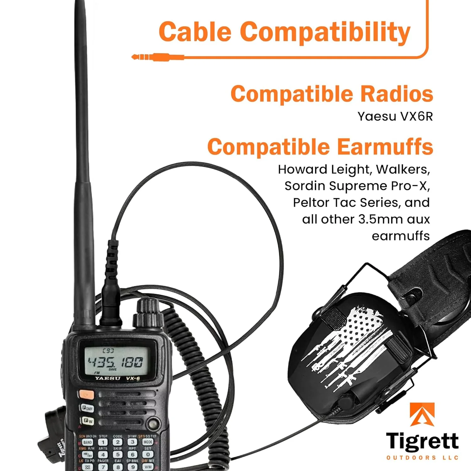 SMC cable (Shoot, Move, Communicate) Baofeng, Yaesu radios to Auxiliary Port for Electronic Earmuffs - Image 6