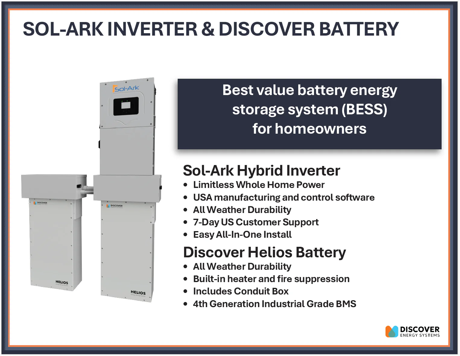 Sol-Ark 15K-2P + Discover Helios 16kWh Battery | 16kWh Whole-Home Backup Power Bundle - Image 3