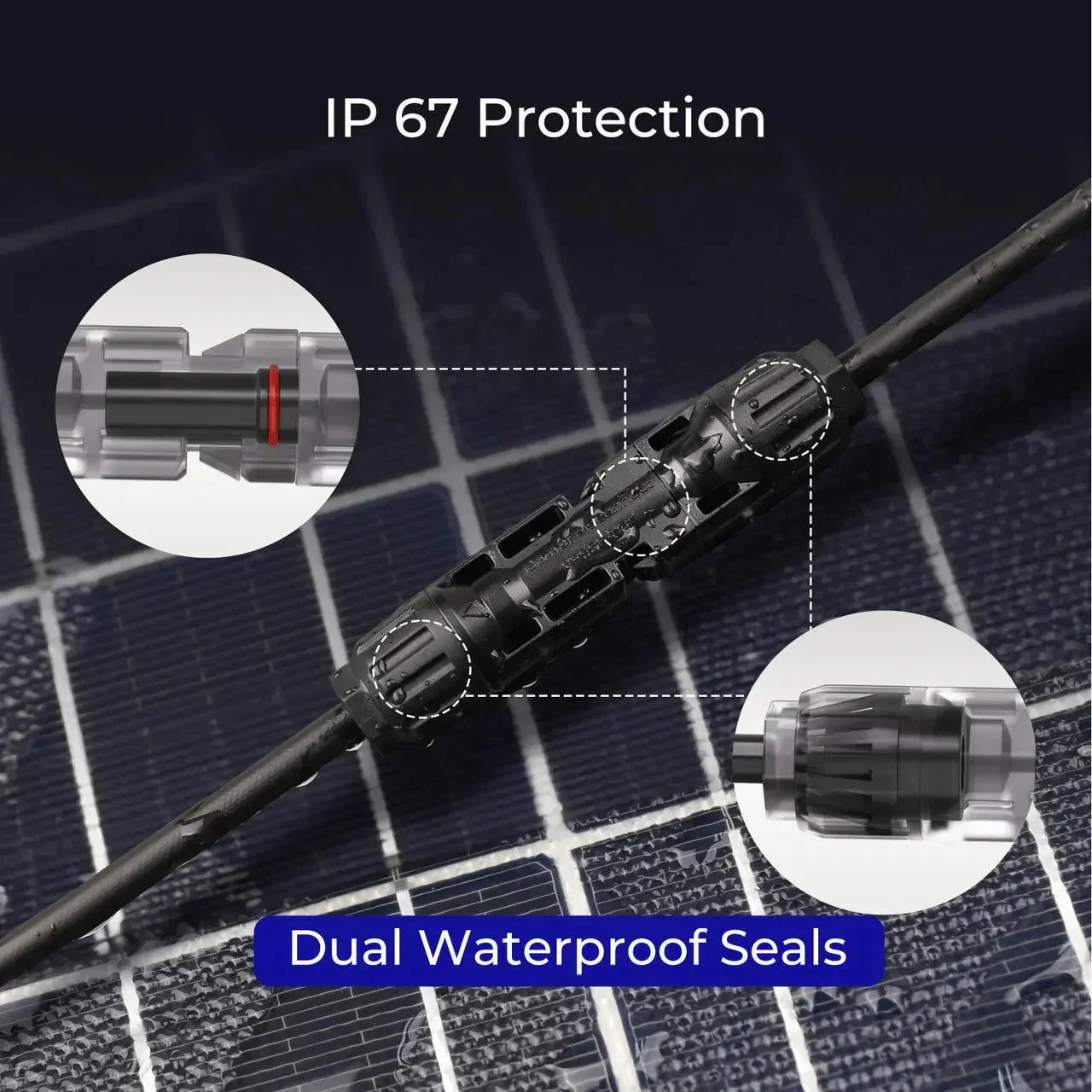 Solar Connectors Y Branch Parallel Adapter Cable MMF+FFM Pair - Image 5