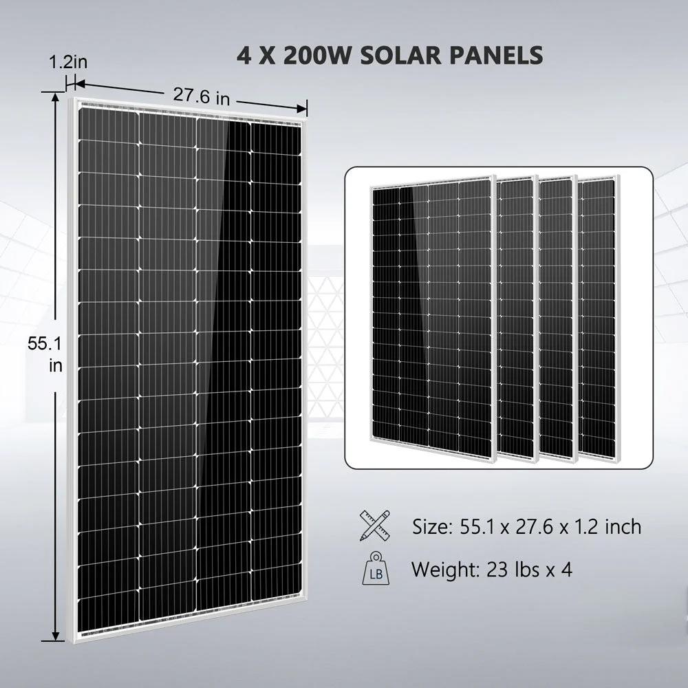 Solar Kit 3000W 24V Inverter 120V output Lithium Battery 800 Watt Solar Panel SGKT-3PRO - Image 3