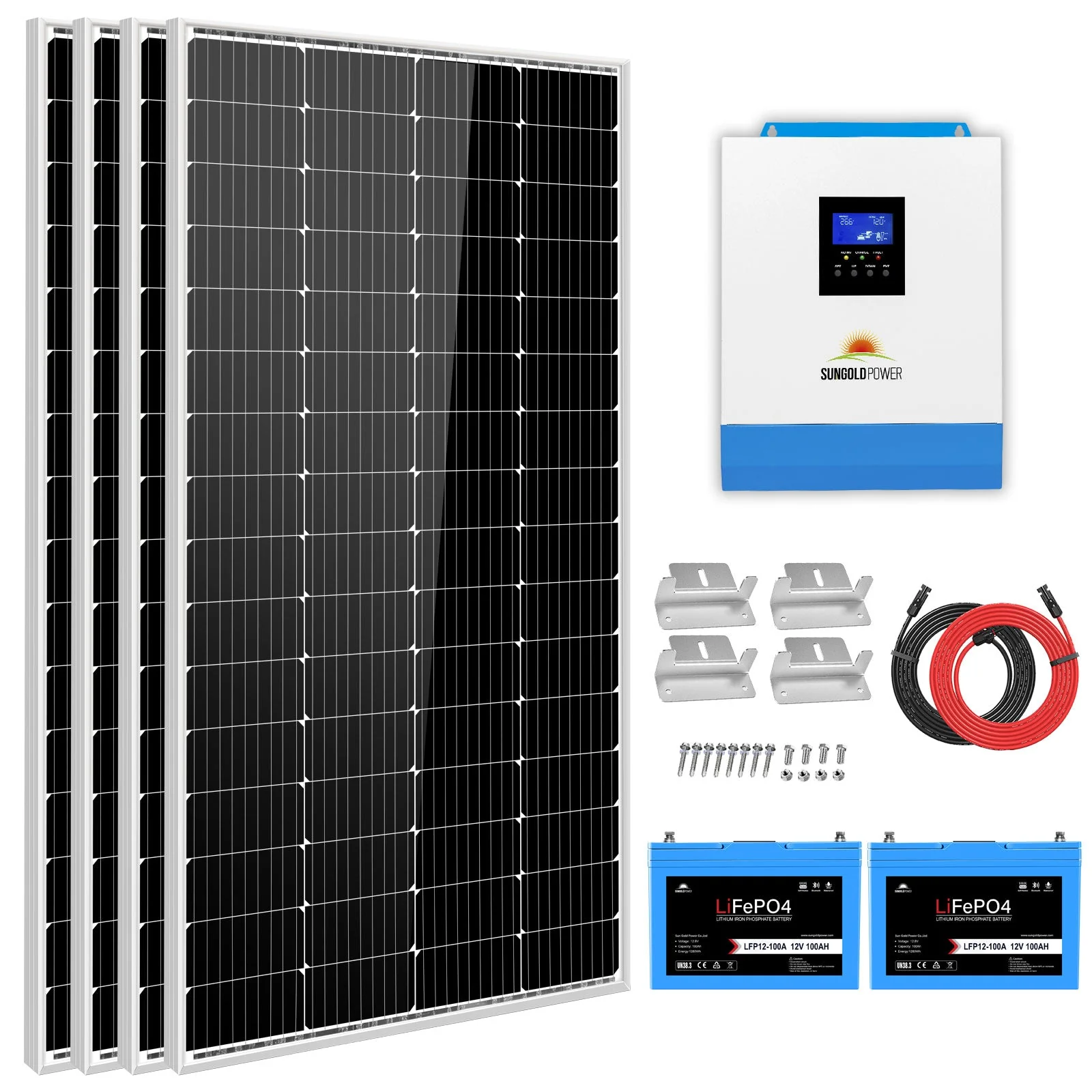 Solar Kit 3000W 24V Inverter 120V output Lithium Battery 800 Watt Solar Panel SGKT-3PRO - Image 5