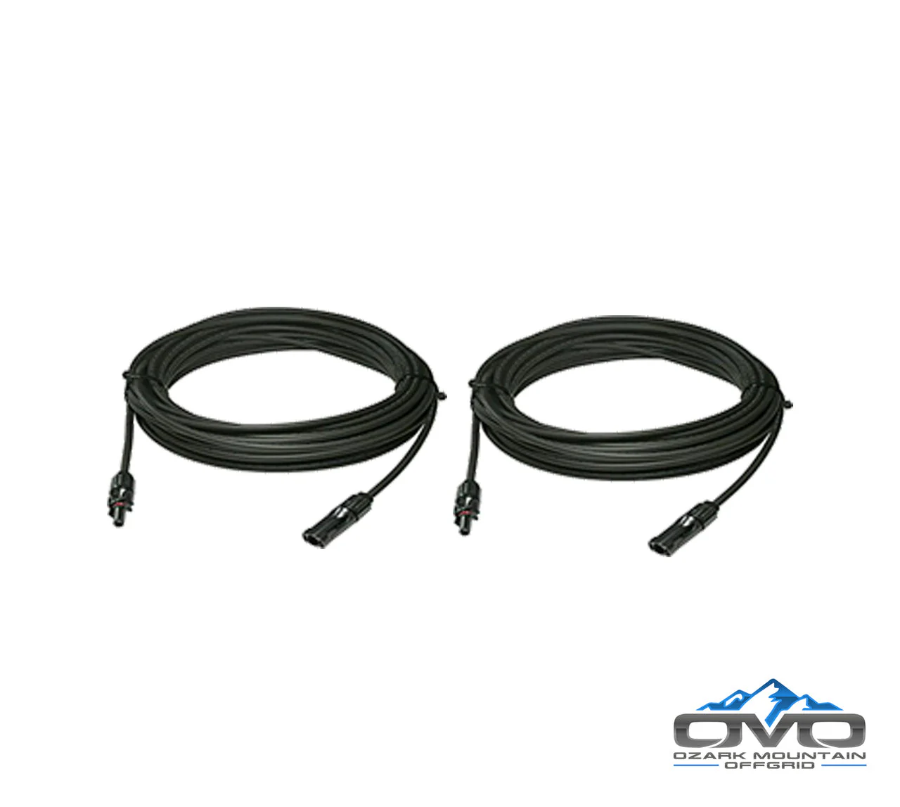 Solar Panel 10AWG MC4 Cables - 1 Pair - 75 Feet Black + 75 Feet Black