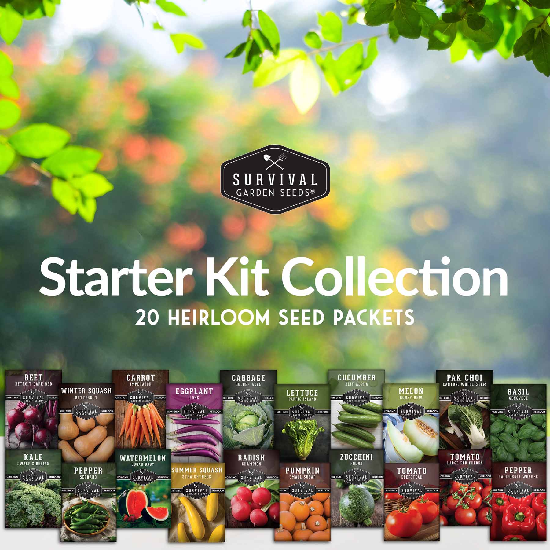 20 Variety Vegetable Garden Starter Seed Collection – Non-GMO Heirloom Kit for Beginner-Friendly Home Growing - Image 2