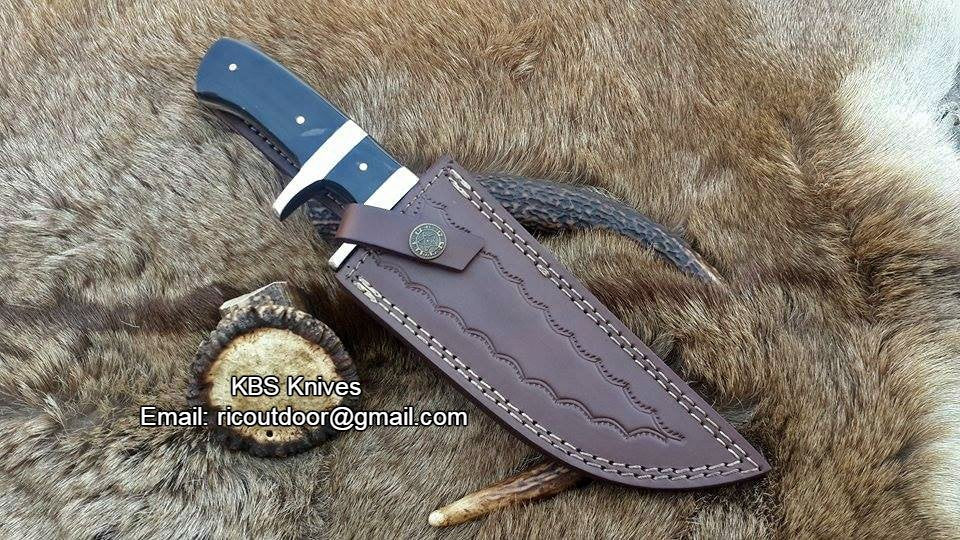Stealth Hunter Custom Handmade Damascus Fixed-Blade Hunting Knife for Hunters 10 Inches KBS Knives Store - Image 4