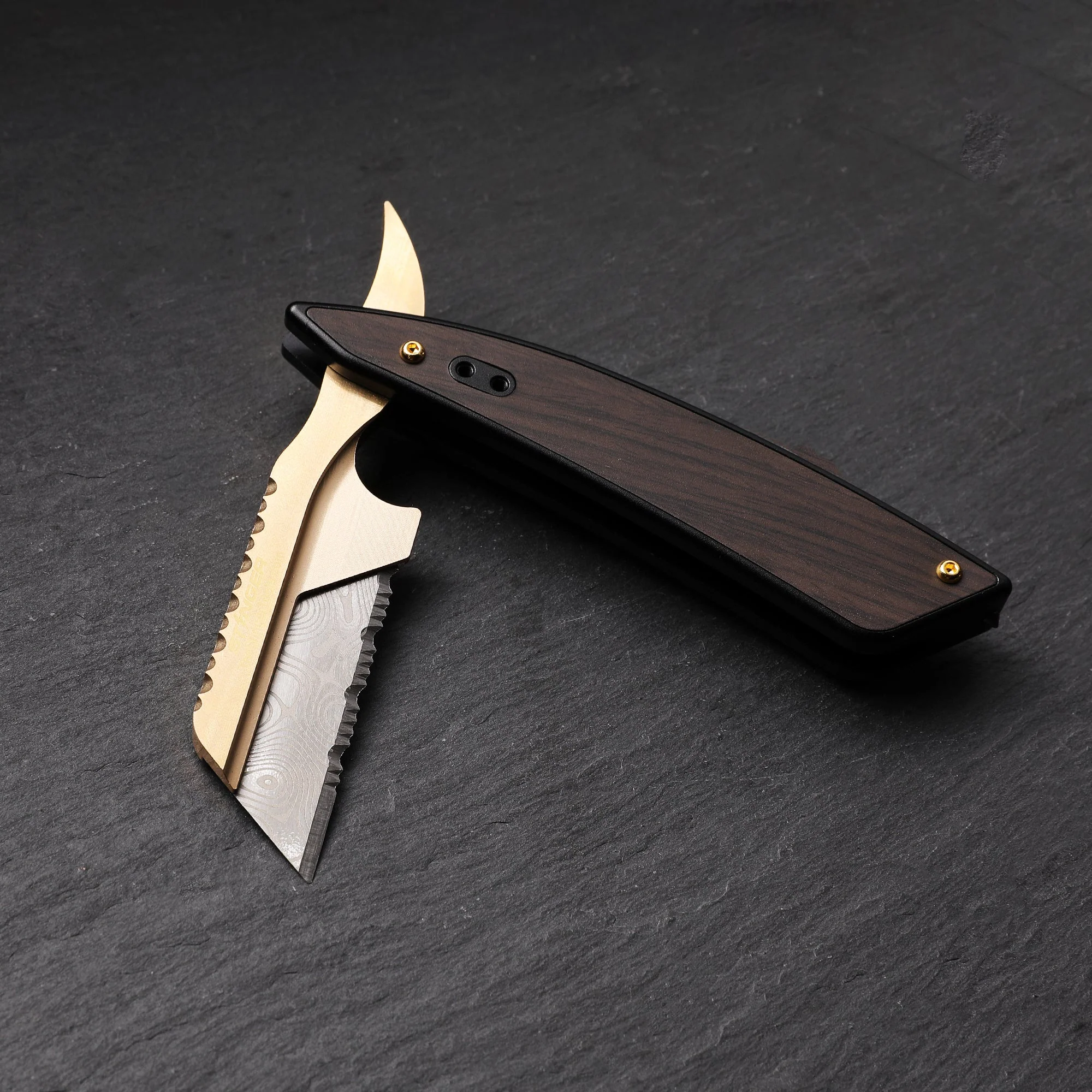 Stinger Brass Edition Vintage Straight Razor Style Utility Blade (Limited Edition) - Image 6