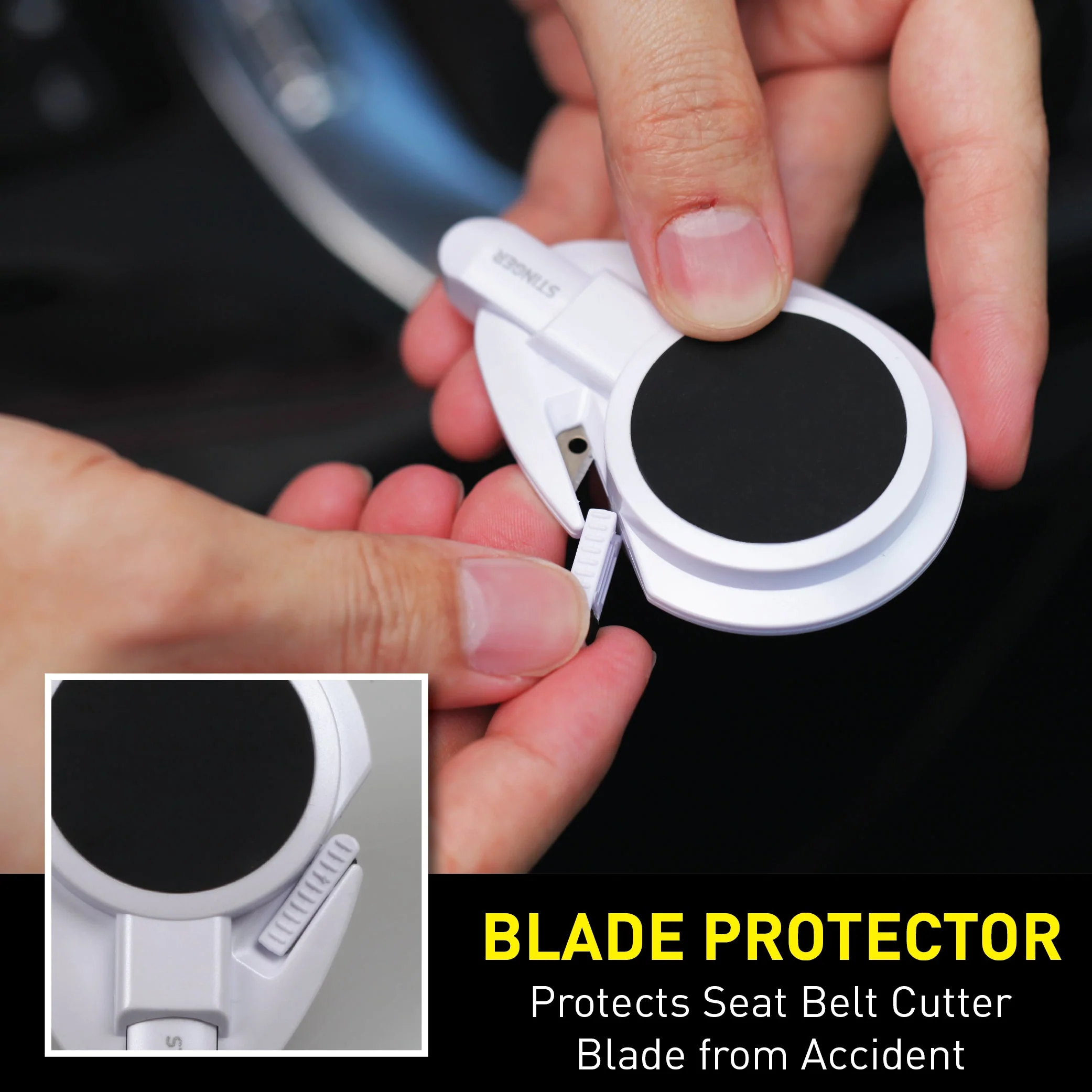 Stinger Car Vent Mount Magnetic Phone Holder Emergency Tool (White) - Image 4