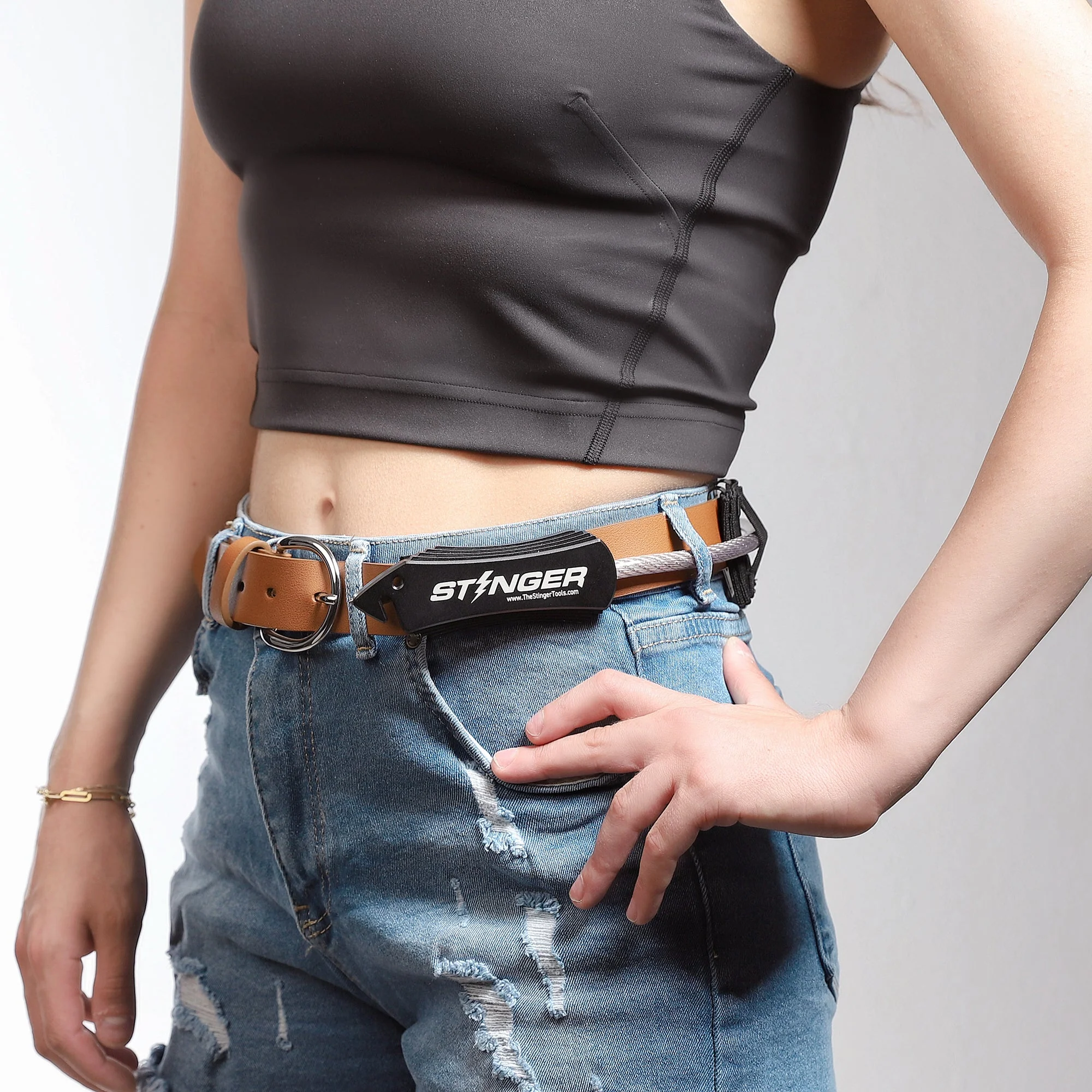 Stinger Concealed Carry Whip System: Car Emergency Tool with Seat Belt Cutter and Window Breaker - Image 2