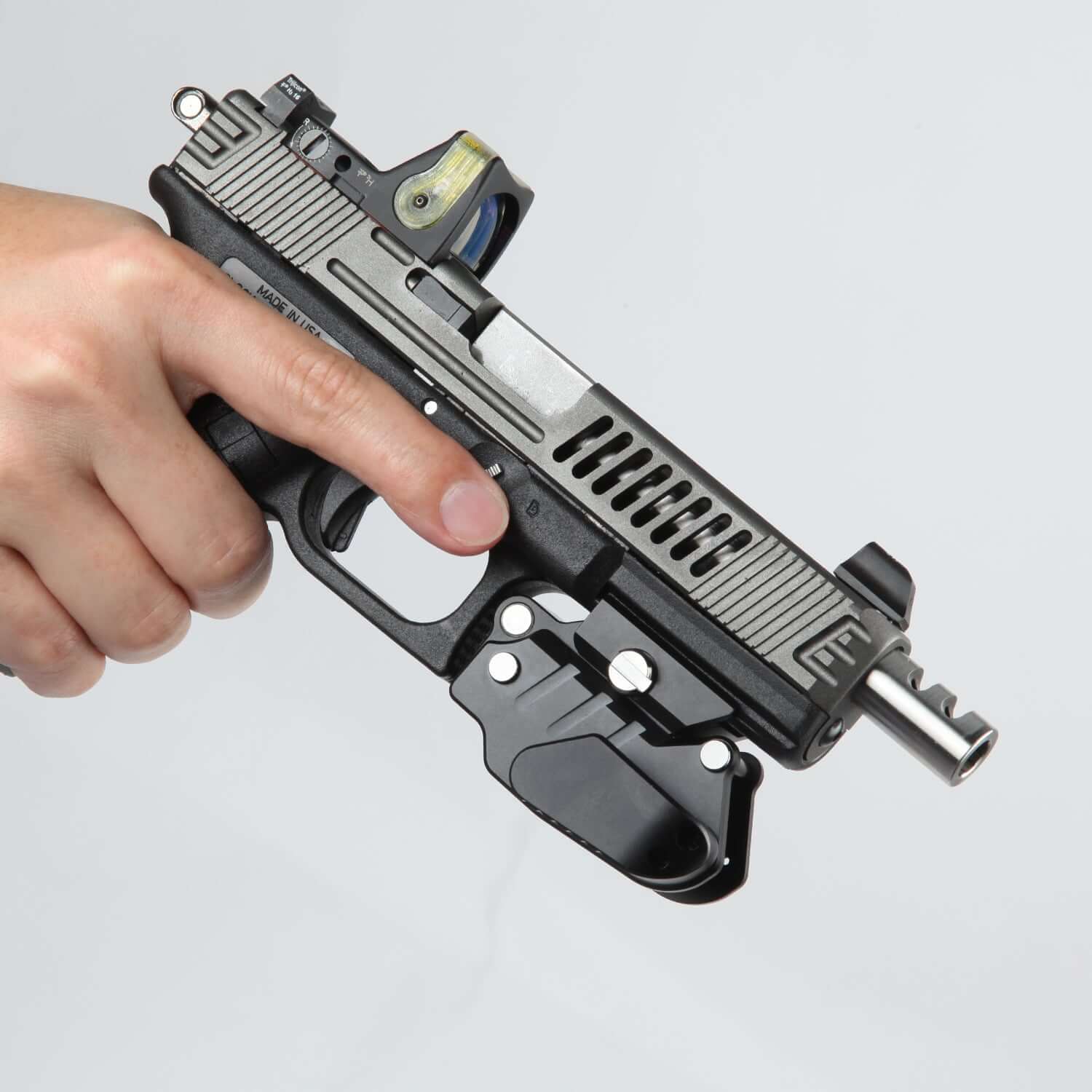 Stinger Concealment System: Trigger Guard Protection Cover, Belt Clip Minimalist Holster (Aluminum Body) - Image 14