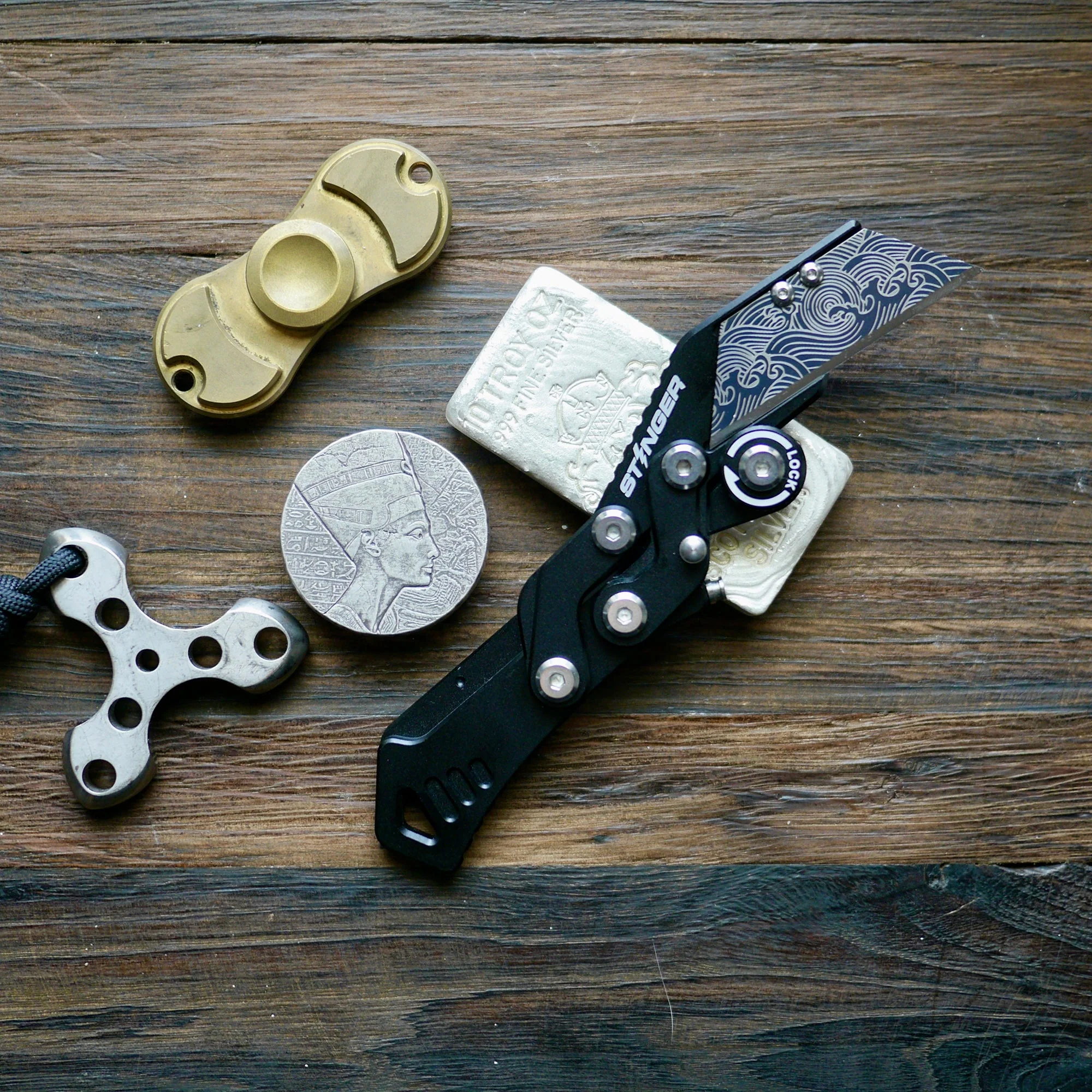 Stinger Godzilla Blade, Folding Pocket Knife, Utility Knife - Matte Black - Image 4
