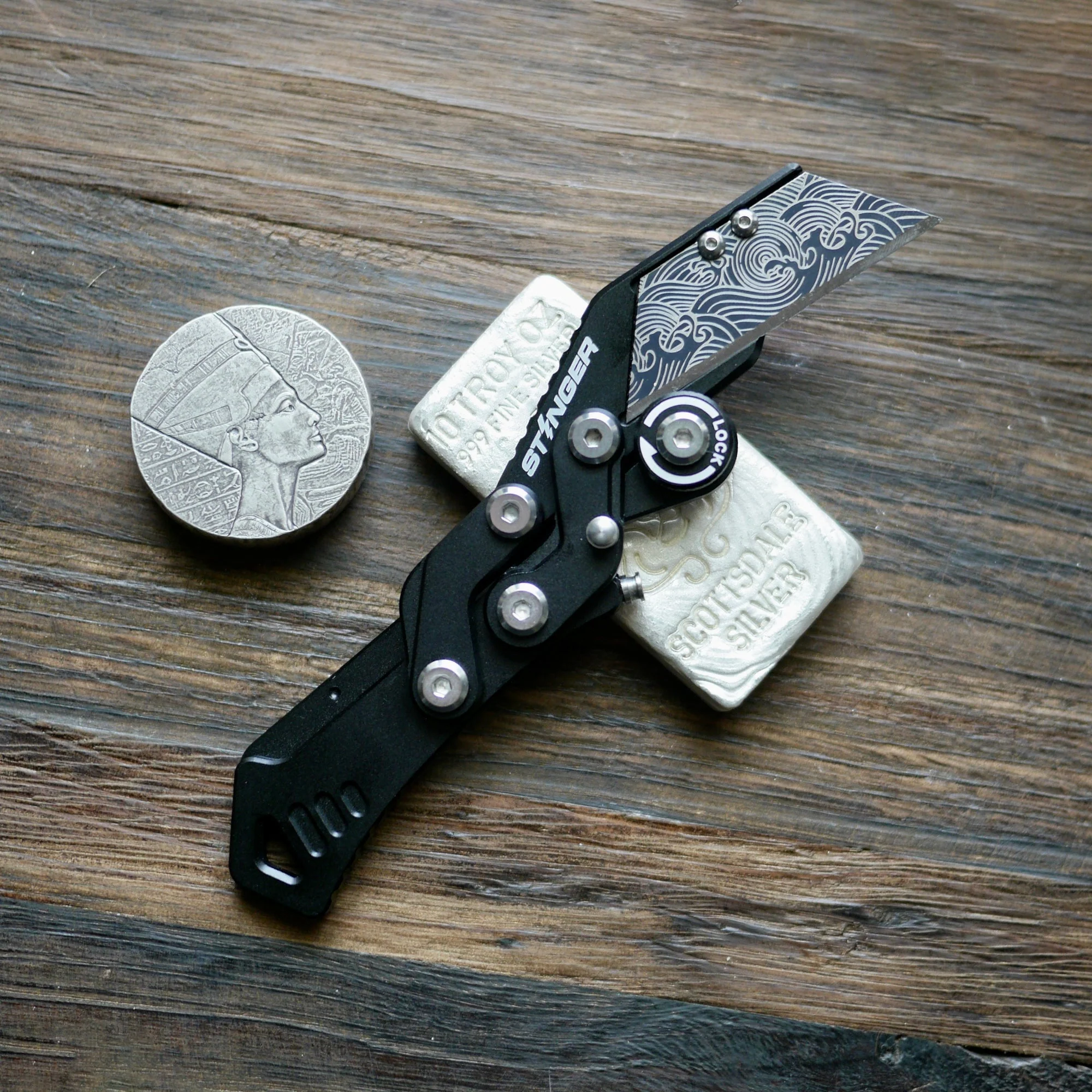 Stinger Godzilla Tool, Folding Pocket Utility - Matte Black - Image 5