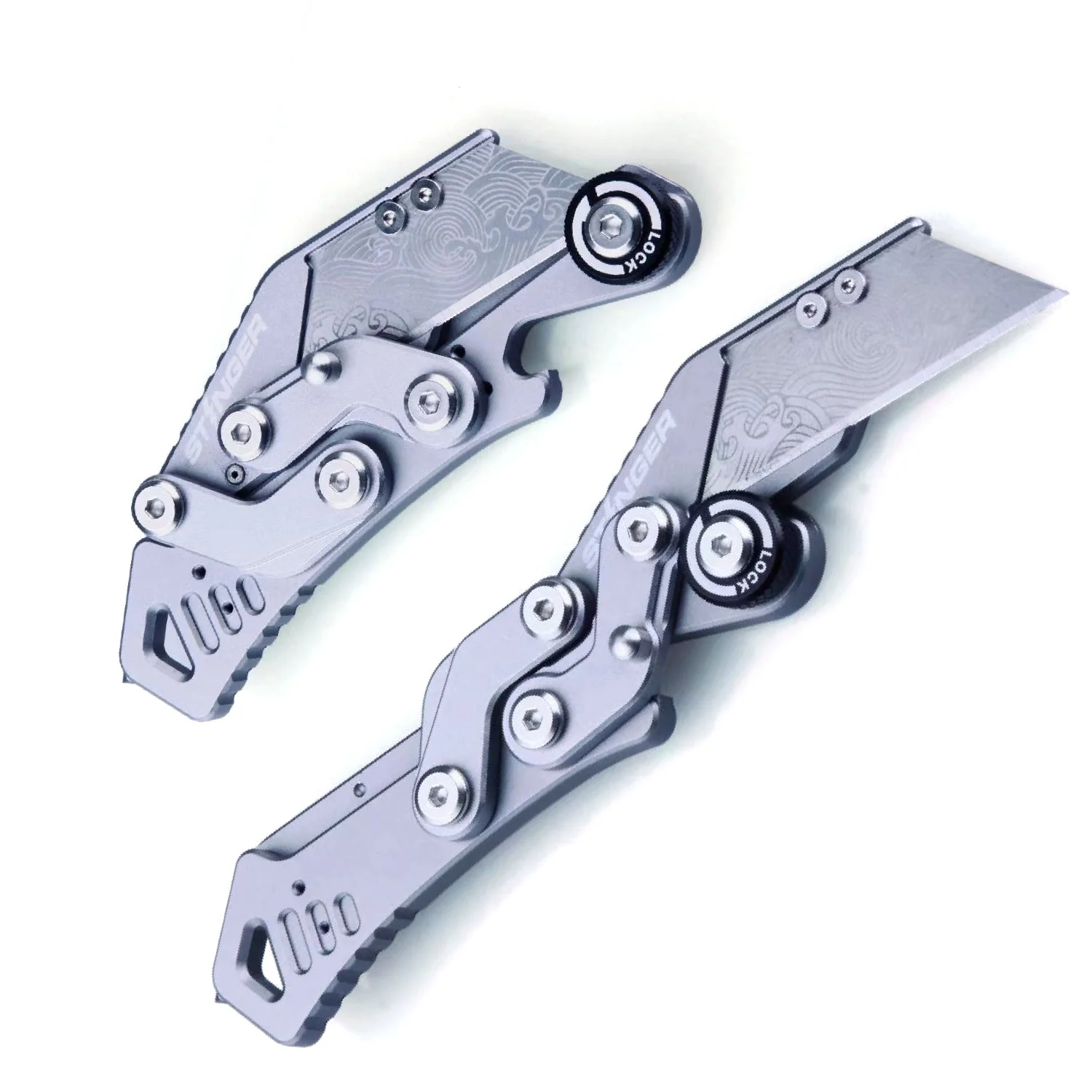 Stinger Godzilla Tool, Folding Pocket Utility - Space Grey - Image 4