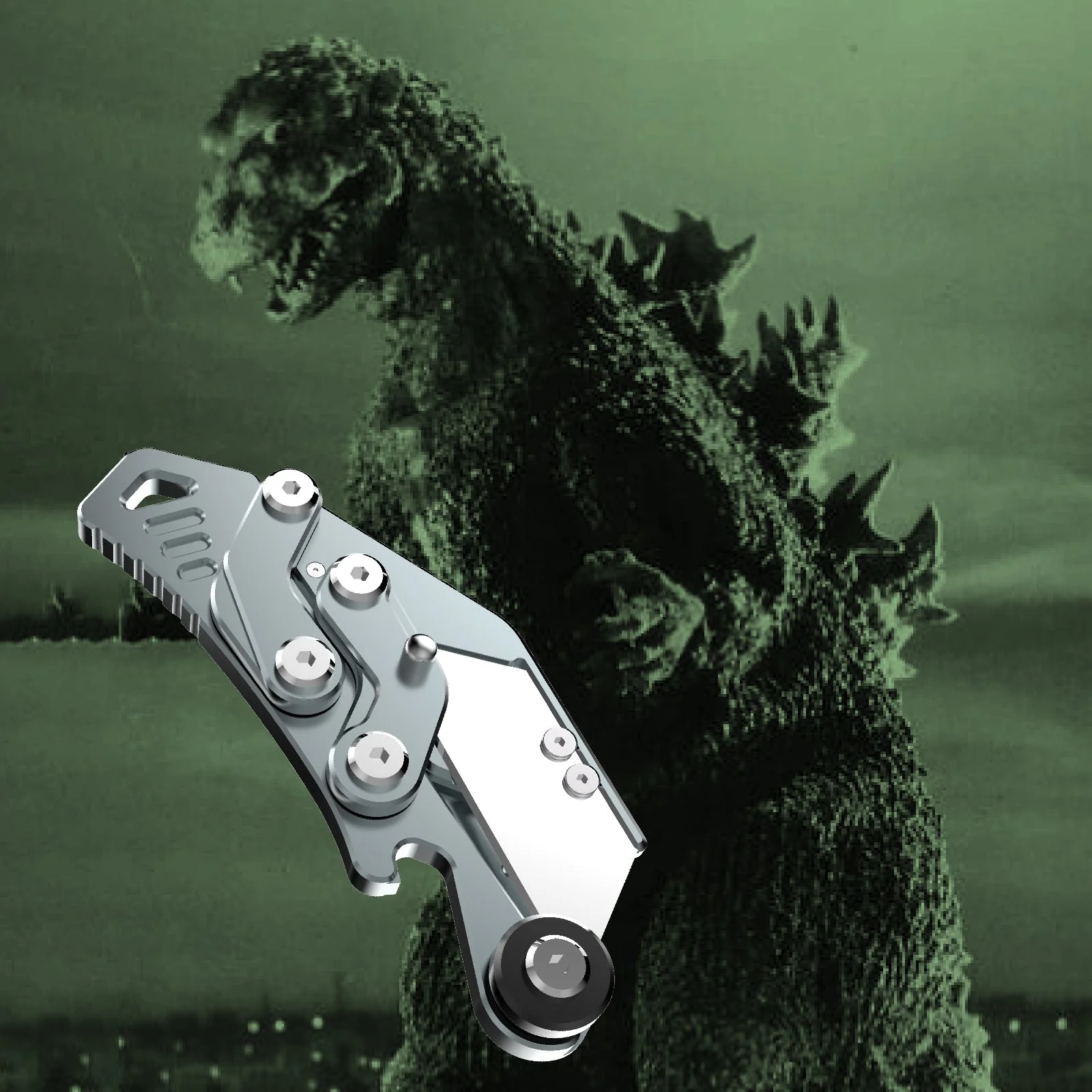 Stinger Godzilla Tool, Folding Pocket Utility - Space Grey - Image 7