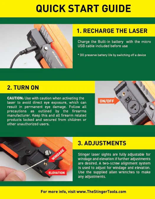 Stinger HL-G Concealment Laser Sight System: Trigger Guard Protection, Minimalist Carry Holster (Rechargeable GREEN Laser - Aluminum Body) - Image 22