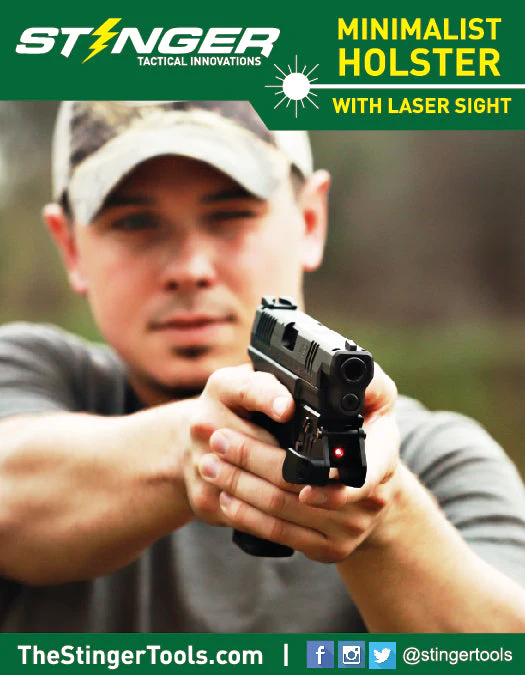 Stinger HL-GL Concealment Laser Sight System: Trigger Guard Protection, Minimalist Carry Holster (Rechargeable RED Laser - HDPE Body) - Image 20