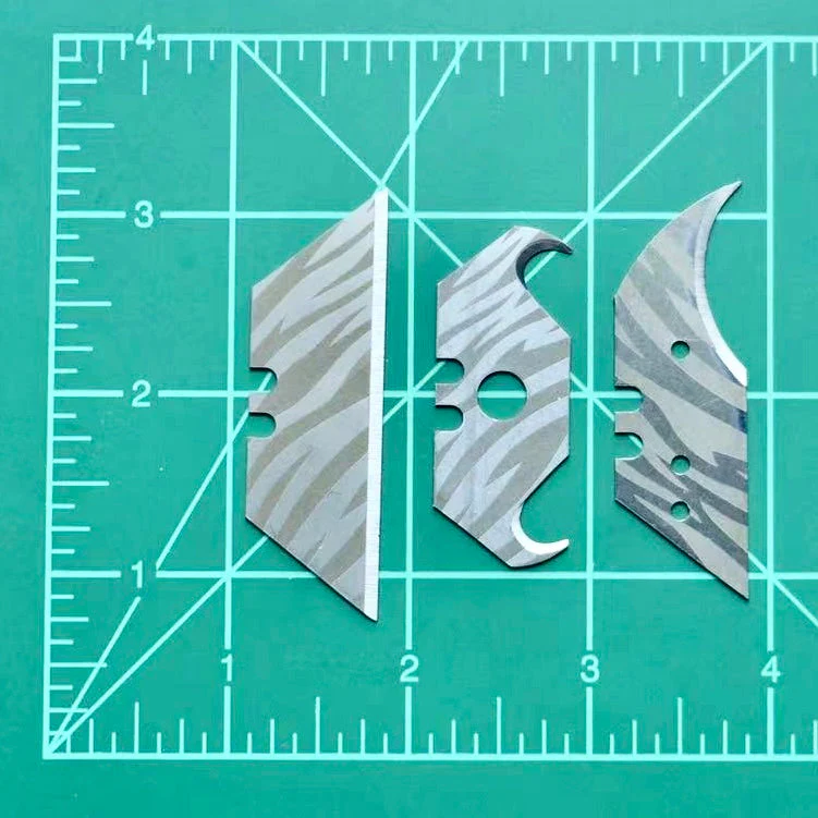 Stinger Laser Engraved Utility Edges, Tool Replacements - Tiger Pattern - Image 3