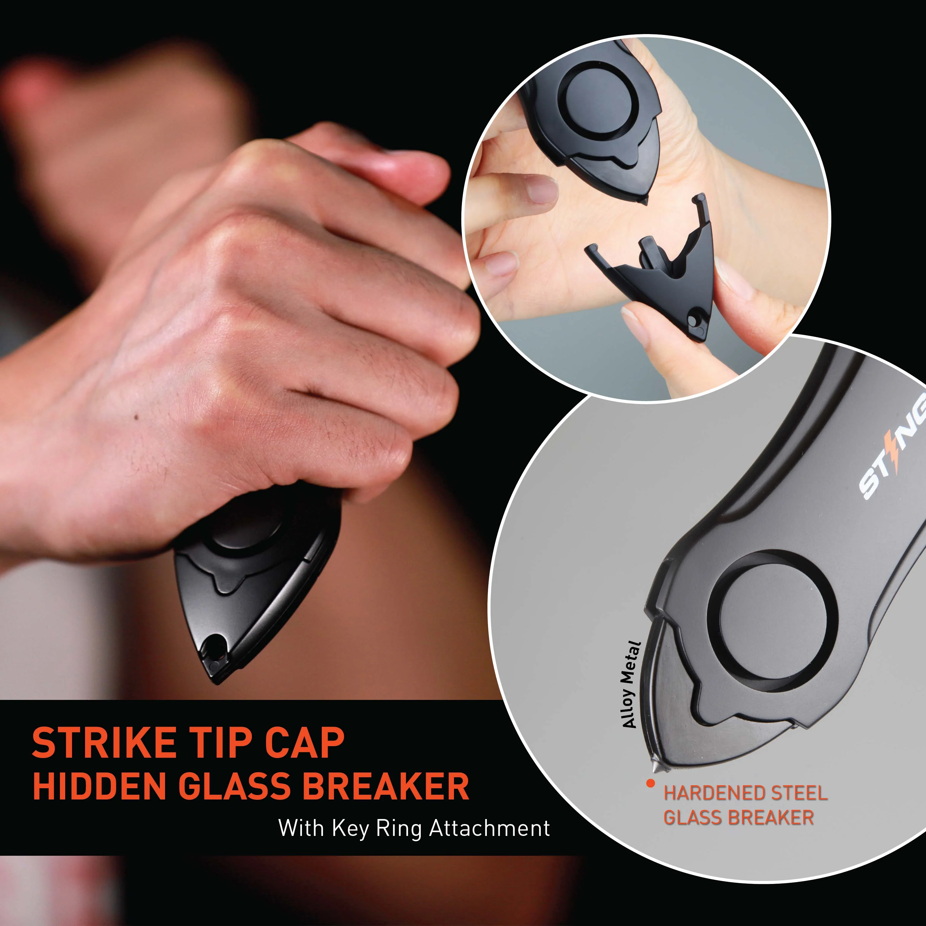 Stinger Life-Saving Whip Car Emergency Tools + Personal Alarm (Orange) - Image 11