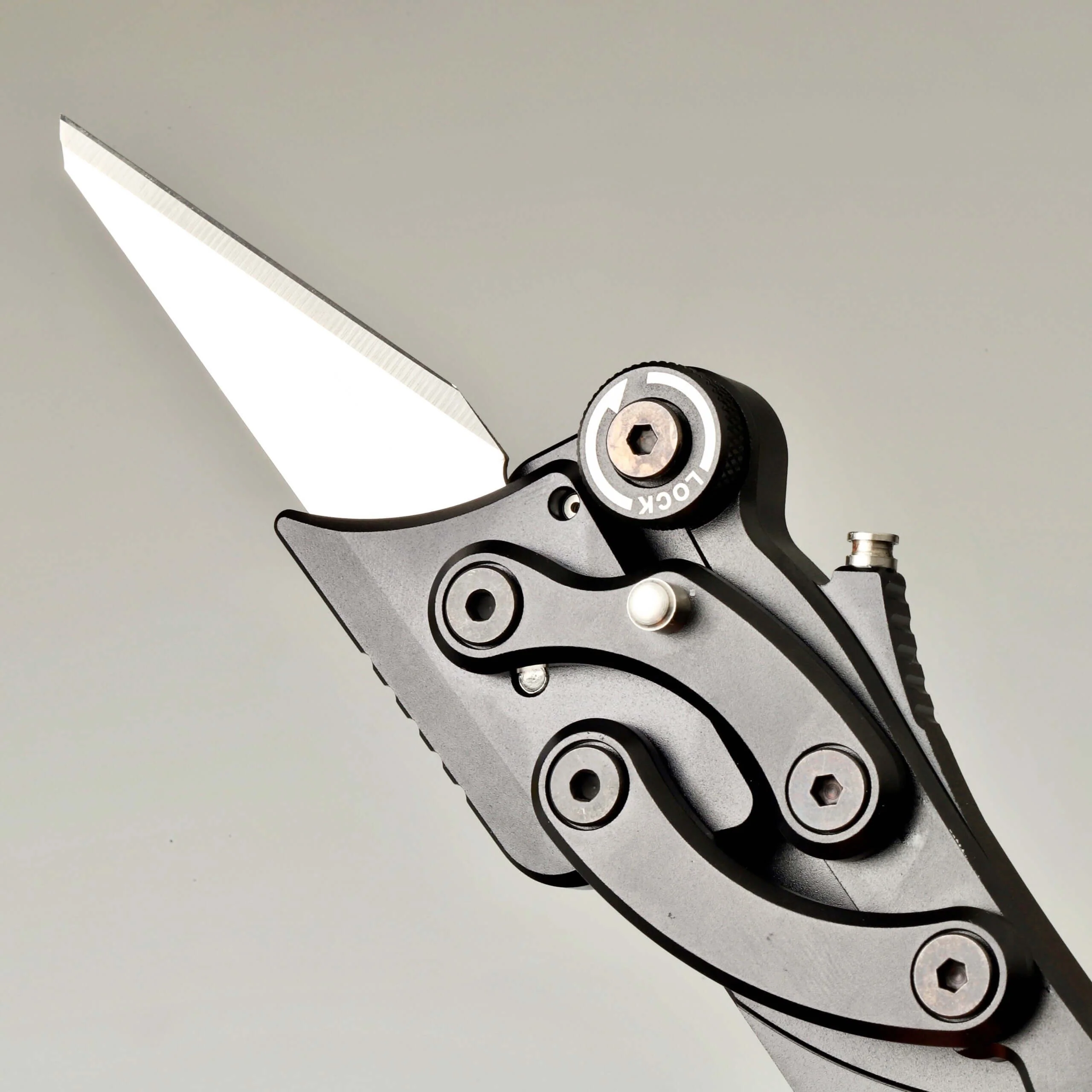 Stinger Olfa Evolution Blade with Leather Pouch, Folding Pocket Knife, Utility Knife - Matte Black - Image 10