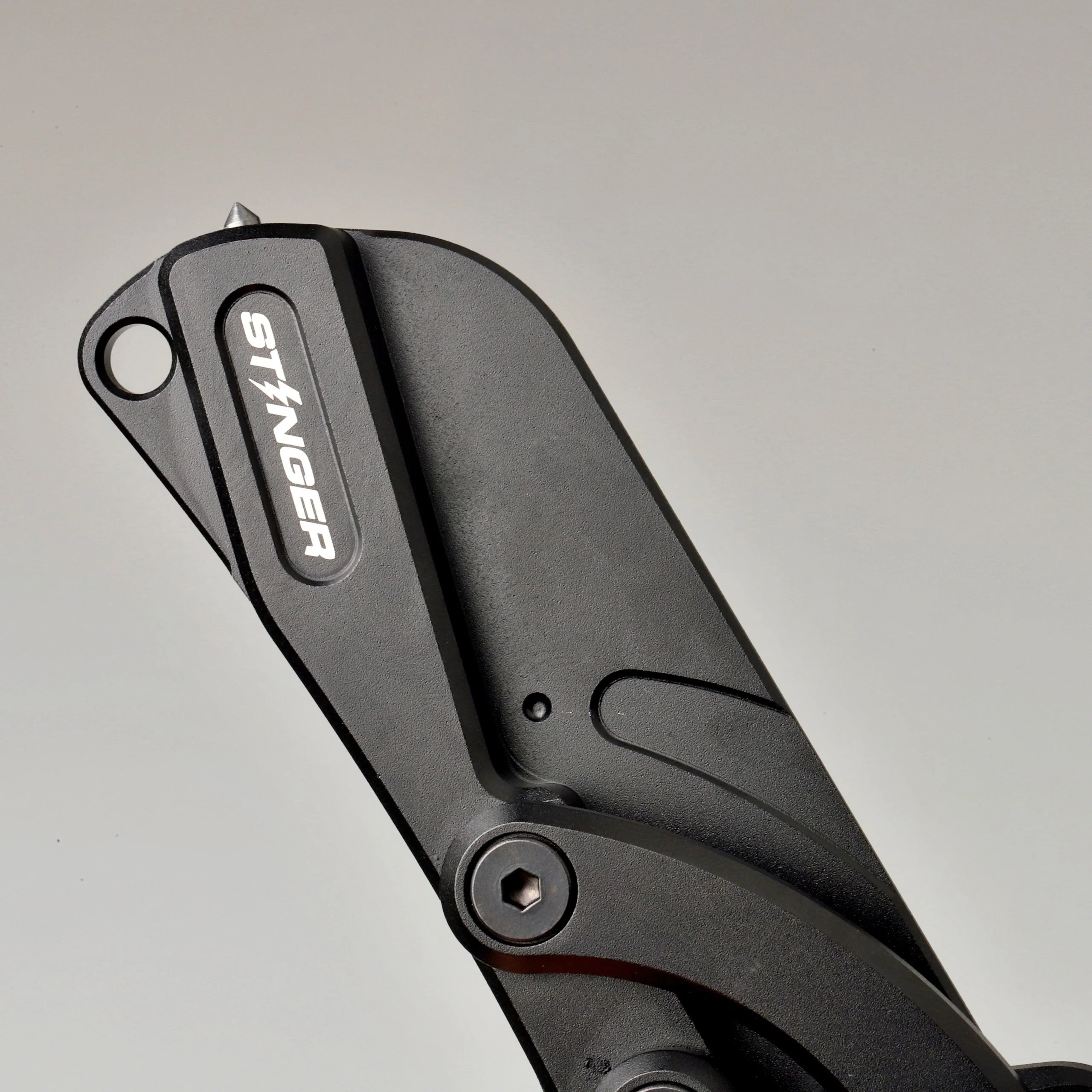 Stinger Olfa Evolution Edge with Leather Pouch, Folding Pocket Utility - Matte Black - Image 11