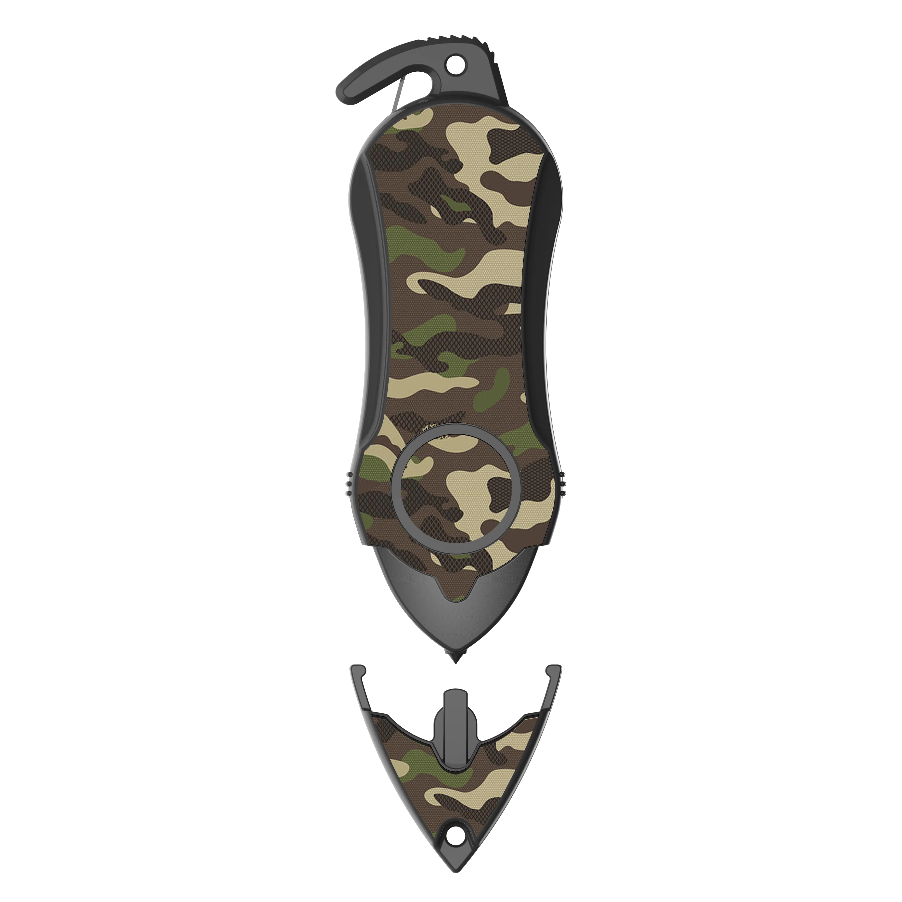 Stinger Personal Safety Alarm Keychain Emergency Tool: Siren Alarm, Seat Belt Cutter, Glass Breaker (Camouflage Green) - Image 3