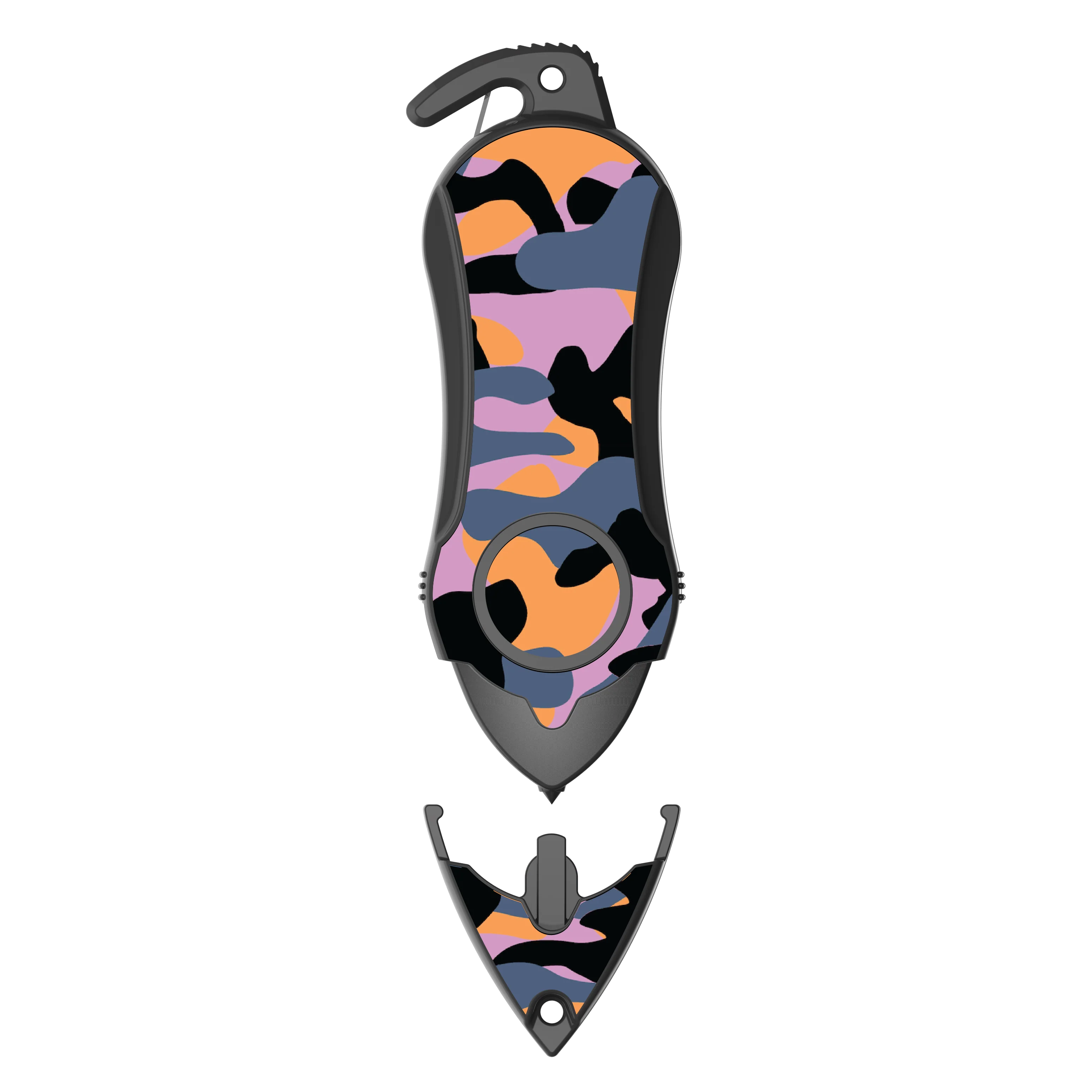 Stinger Personal Safety Alarm Keychain Emergency Tool: Siren Alarm, Seat Belt Cutter, Glass Breaker (Camouflage Purple) - Image 3