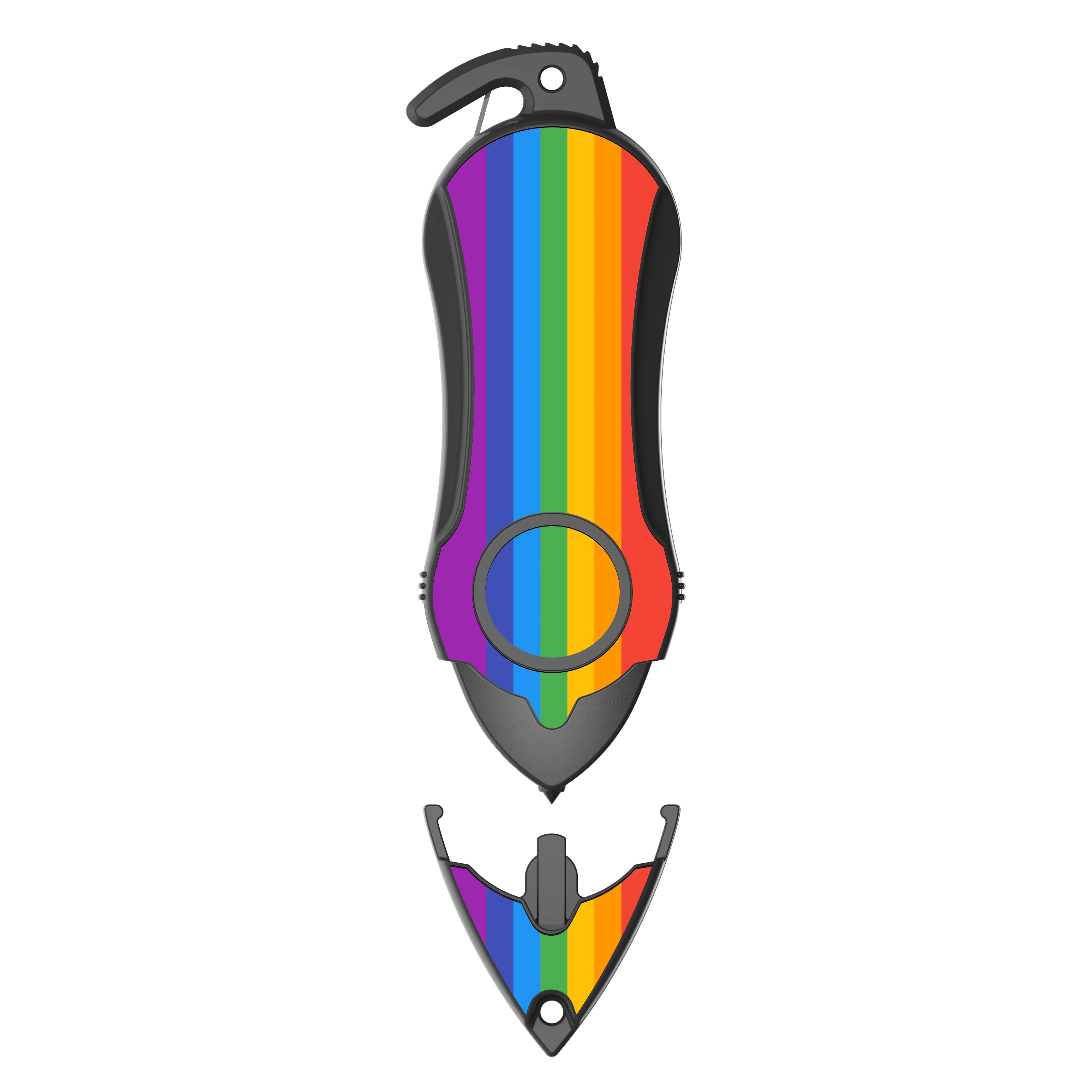 Stinger Personal Safety Alarm Keychain Emergency Tool: Siren Alarm, Seat Belt Cutter, Glass Breaker (Rainbow) - Image 3