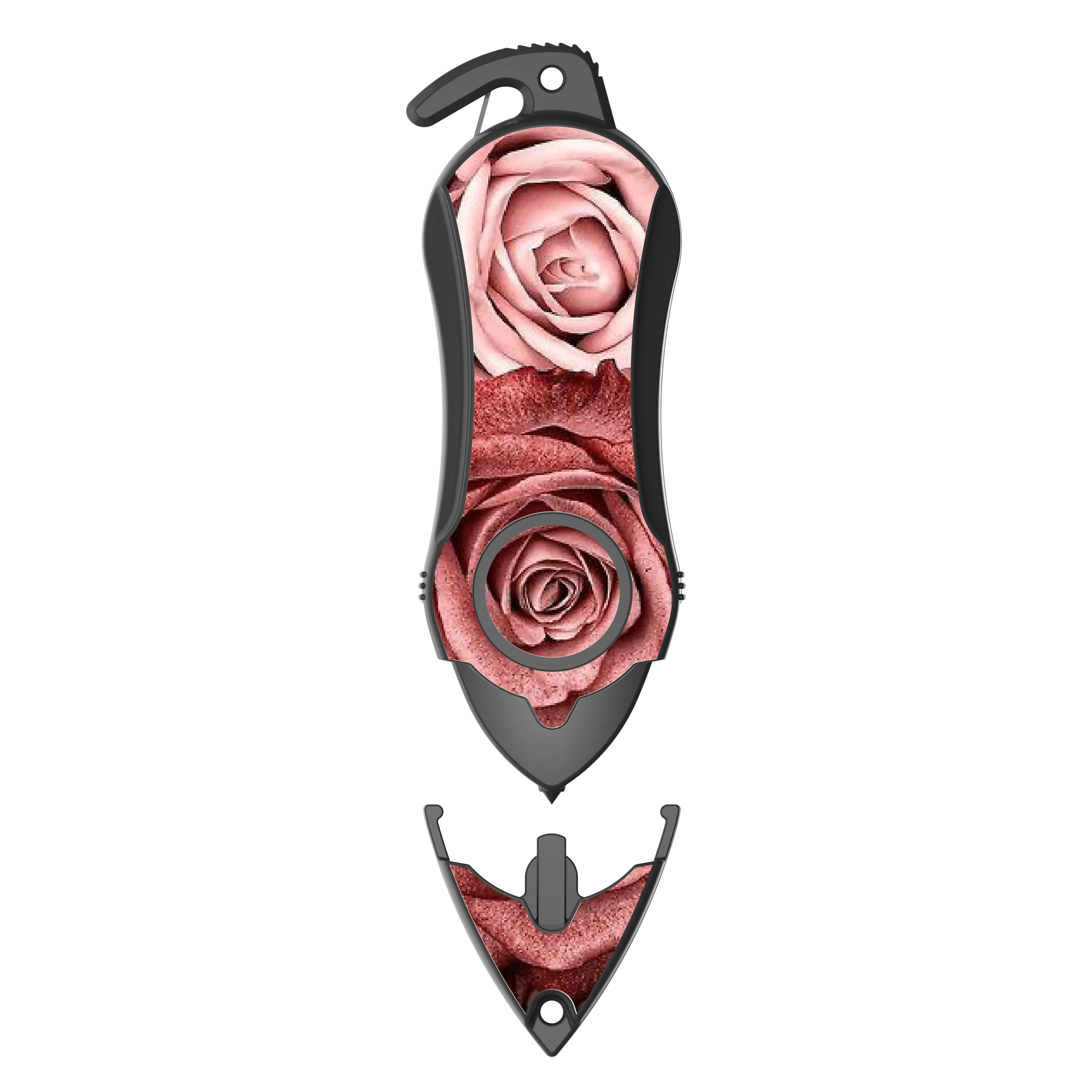 Stinger Personal Safety Alarm Keychain Emergency Tool: Siren Alarm, Seat Belt Cutter, Glass Breaker (Twin Rose) - Image 3