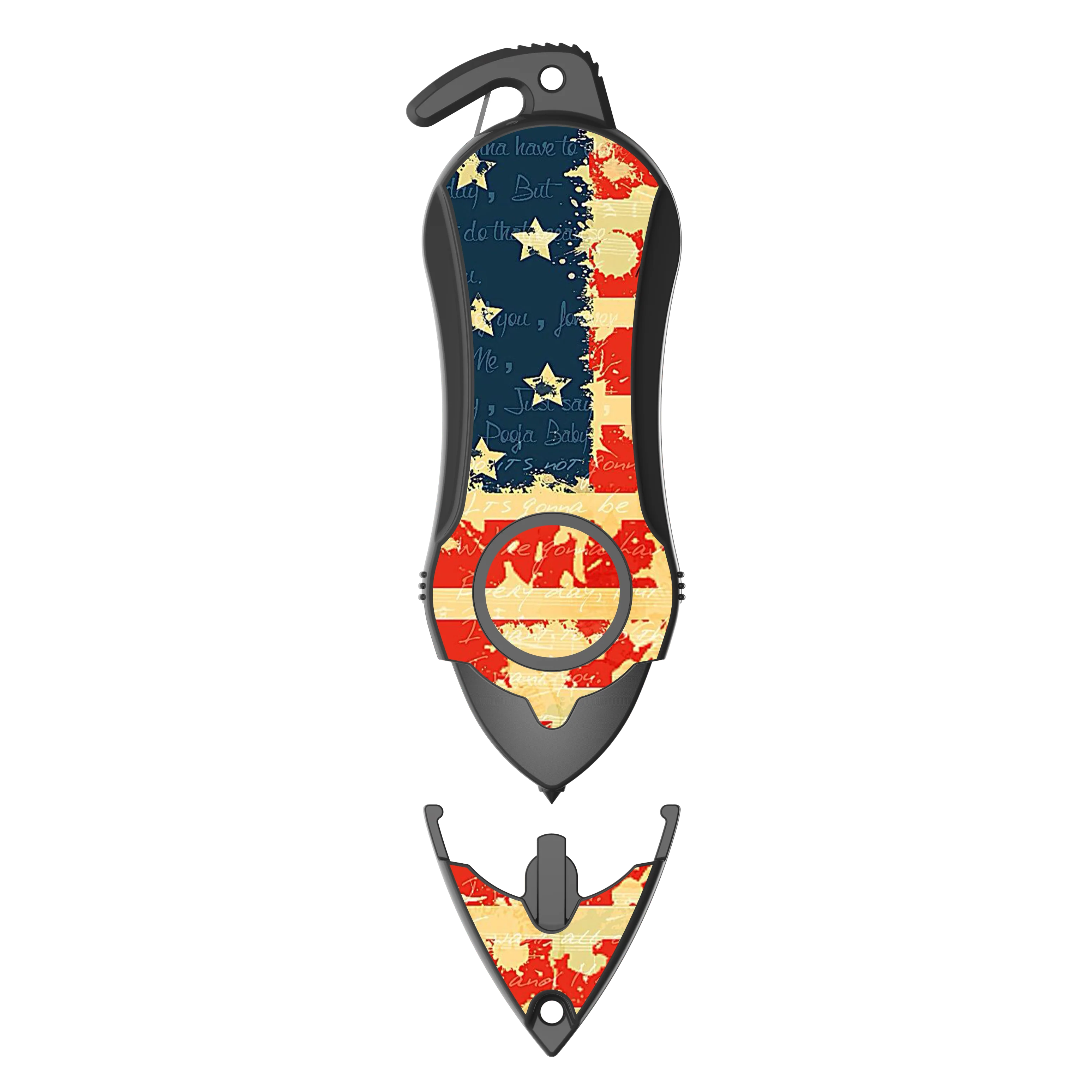 Stinger Personal Safety Alarm Keychain Emergency Tool: Siren Alarm, Seat Belt Cutter, Glass Breaker (USA Flag) - Image 4