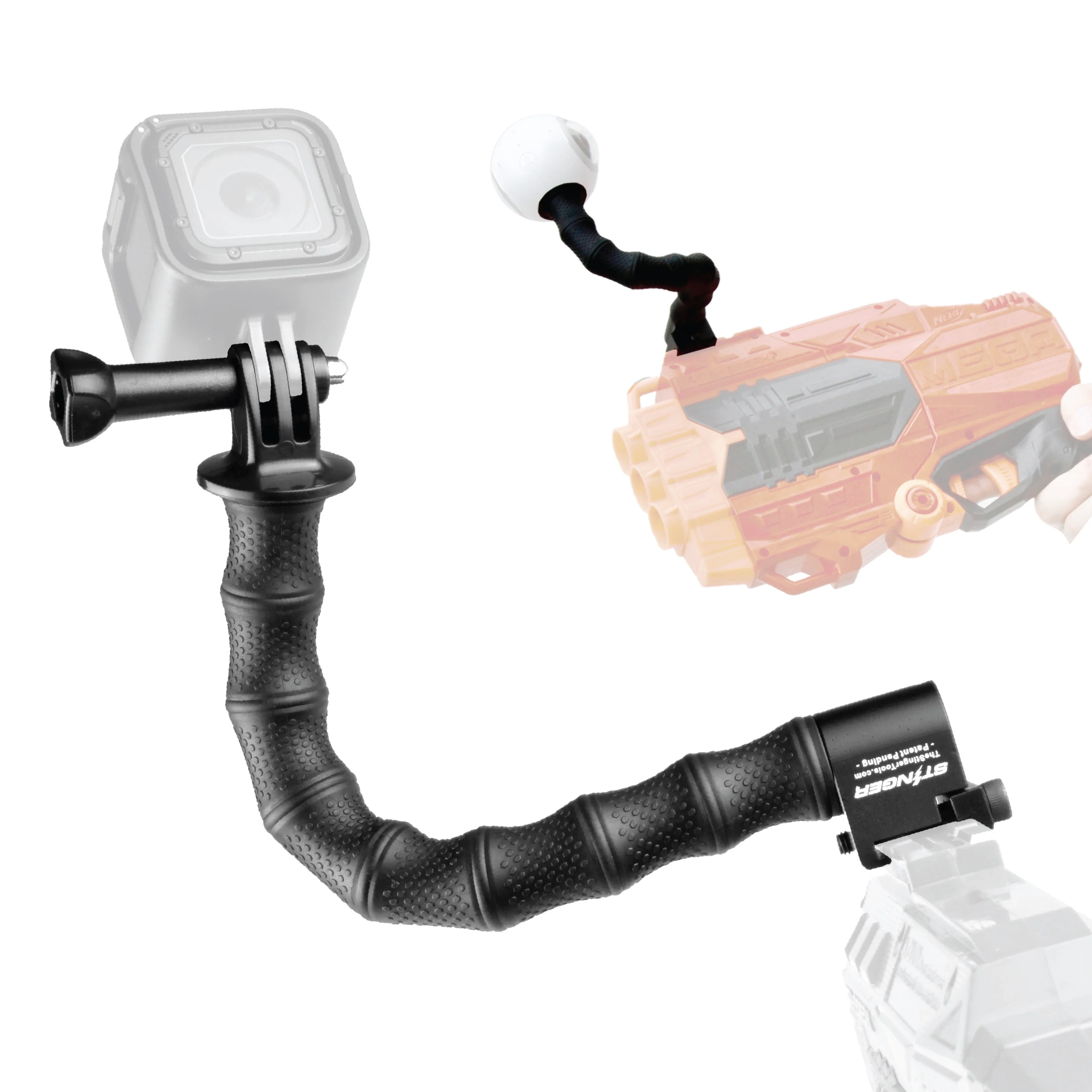 Stinger Python Flexible Action Camera Arm Adapter Mount for Nerf Gun