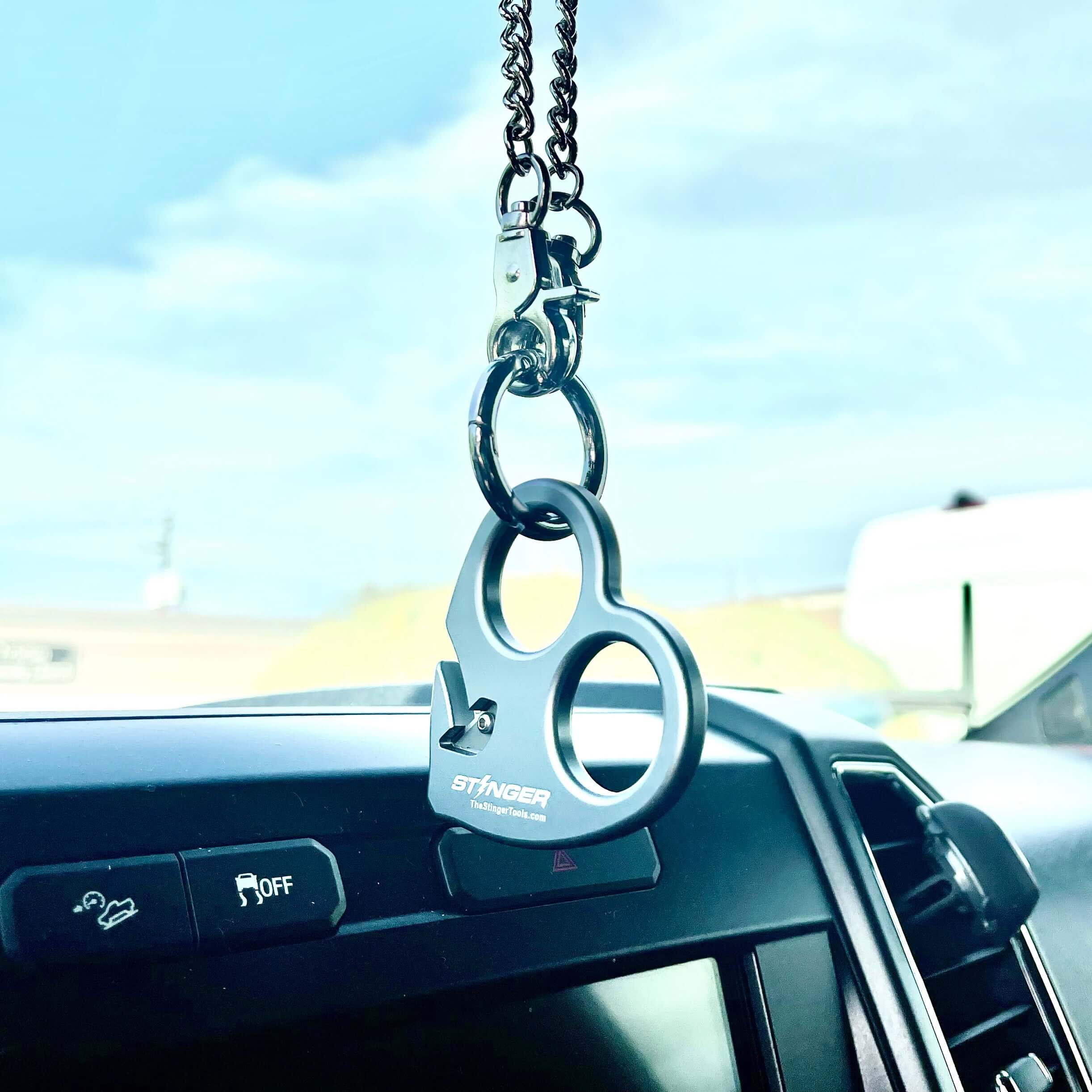 Stinger Sweetheart Self-Defense Keychain, Mini EDC Emergency Tool, Glass Breaker, Seatbelt Cutter, Car Rearview Mirror Pendant Décor - Image 14