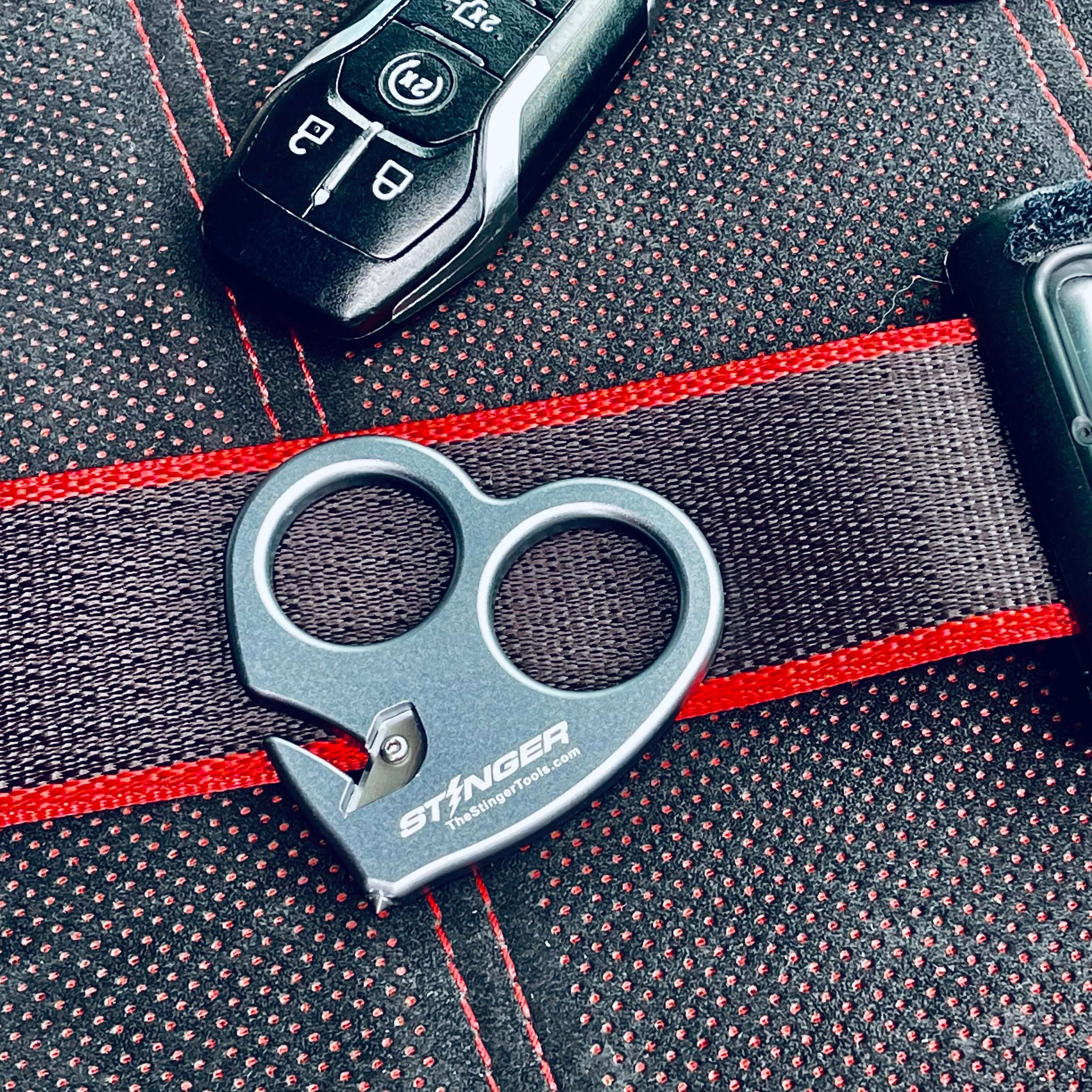 Stinger Sweetheart Self-Defense Keychain, Mini EDC Emergency Tool, Glass Breaker, Seatbelt Cutter, Car Rearview Mirror Pendant Décor - Image 11