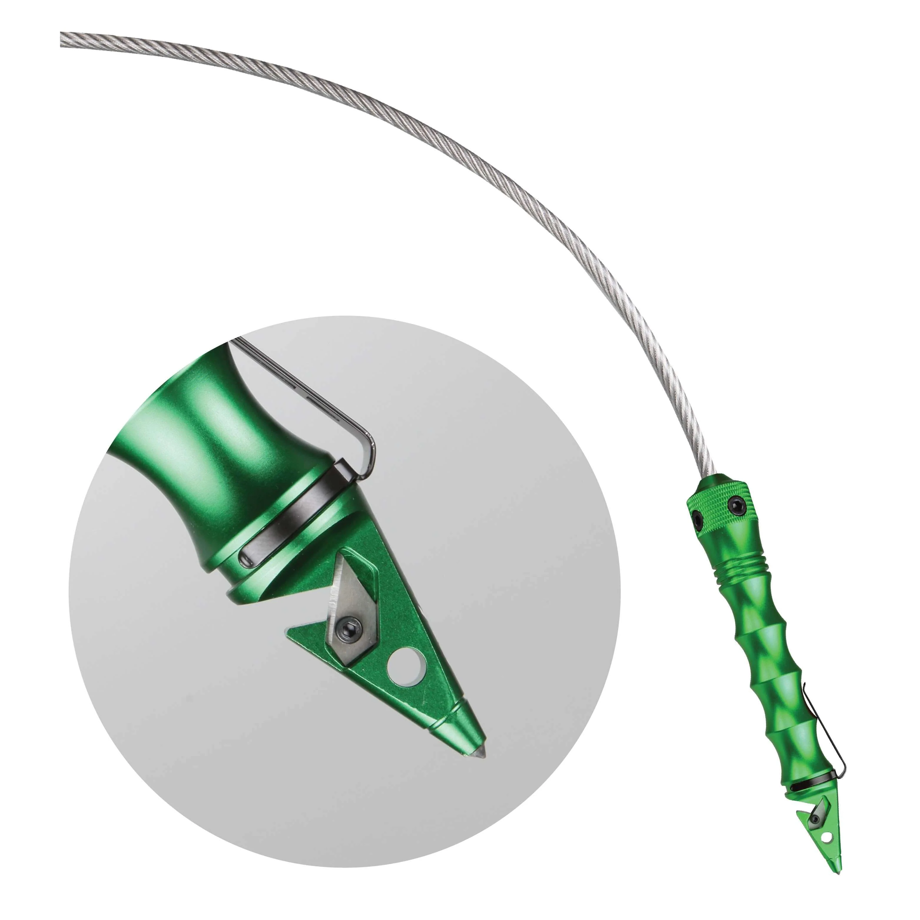 Stinger Whip Car Emergency Tool with Seat Belt Cutter and Window Breaker (Elite Edition, Green) - Image 2