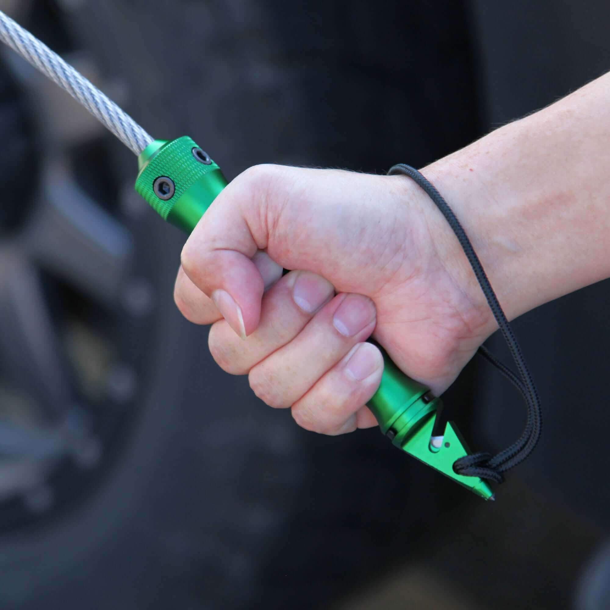 Stinger Whip Car Emergency Tool with Seat Belt Cutter and Window Breaker (Elite Edition, Green) - Image 6