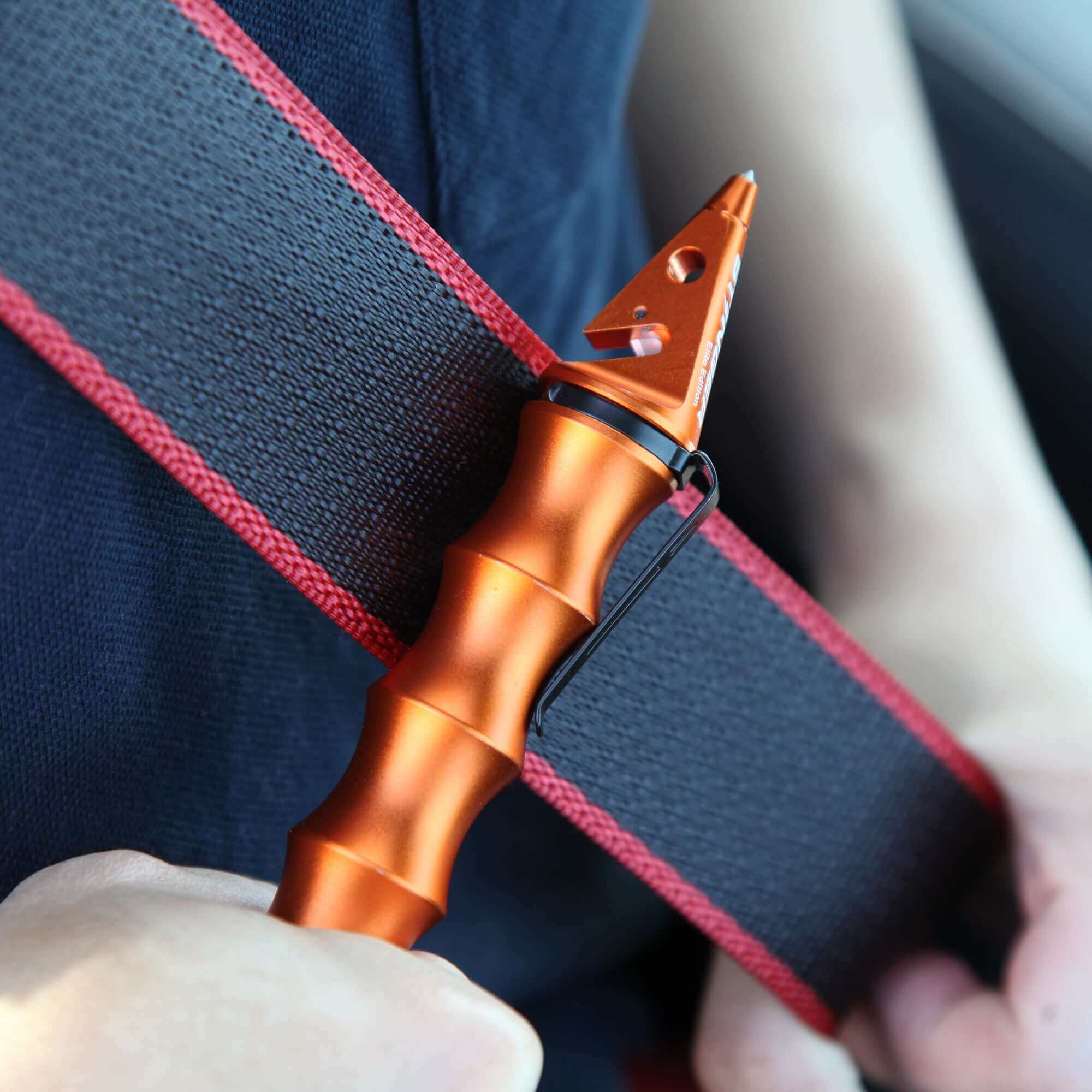 Stinger Whip Car Emergency Tool with Seat Belt Cutter and Window Breaker (Elite Edition, Orange) - Image 5