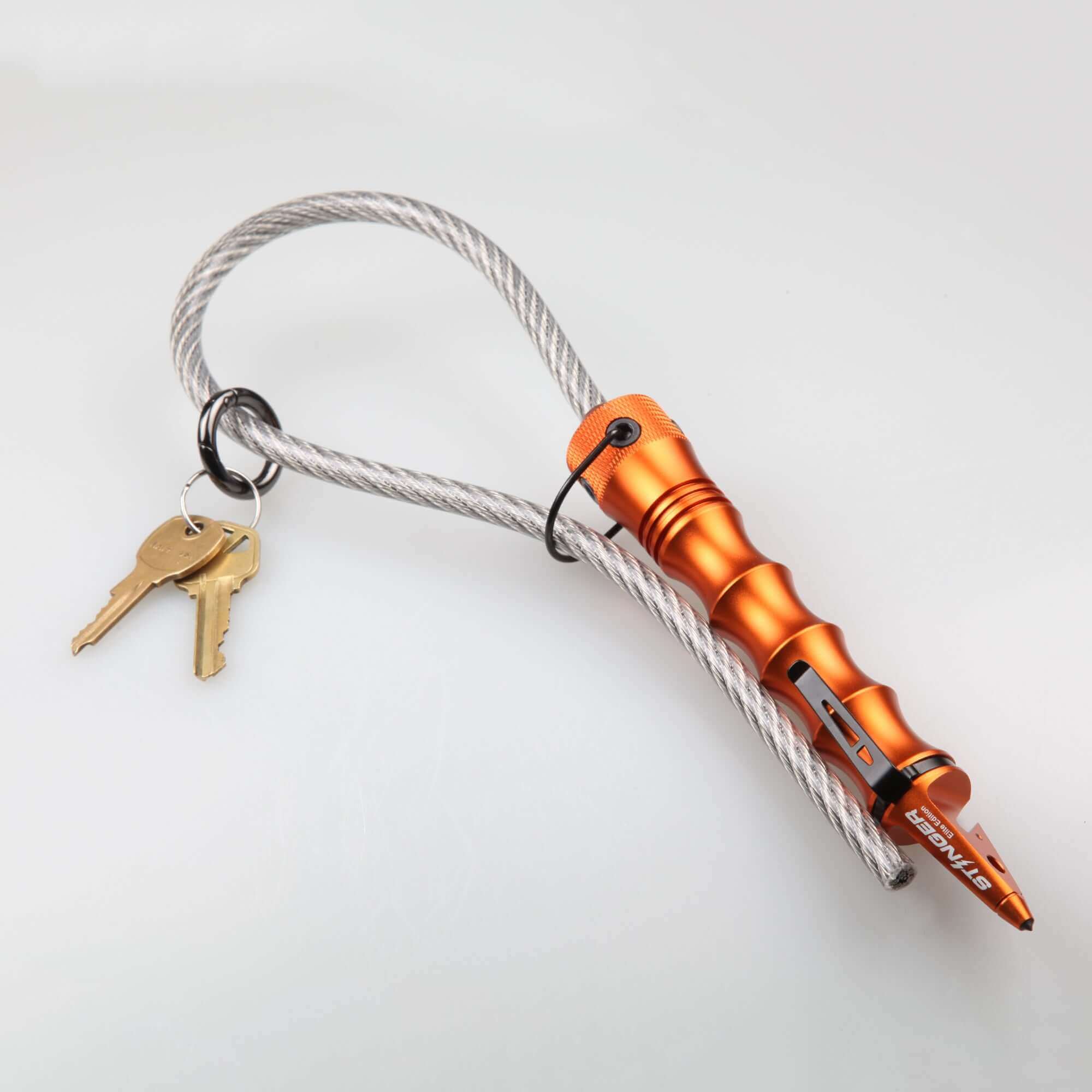 Stinger Whip Car Emergency Tool with Seat Belt Cutter and Window Breaker (Elite Edition, Orange) - Image 7